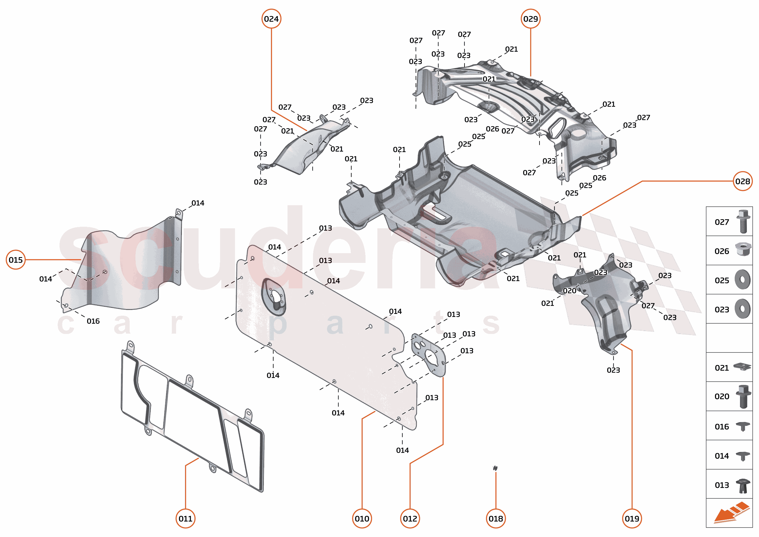 34 - HEAT INSULATION - 34.2 - HEATSHIELDS - VEHICLE MOUNTED of McLaren McLaren McLaren 750S Spider