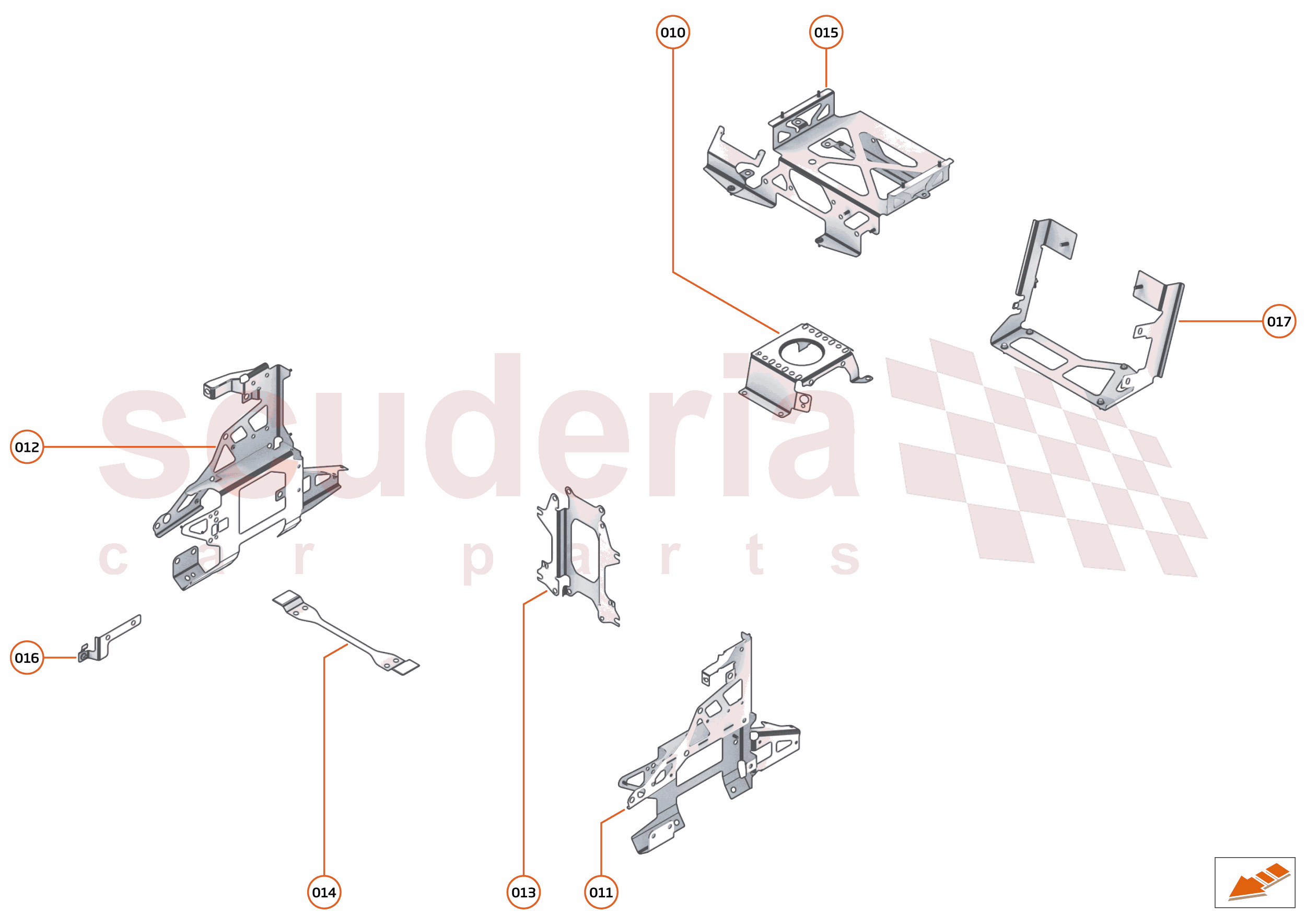 44 - ELECTRICAL HARDWARE - 44.2 - BRACKETS, GROMMETS & FIXINGS of McLaren McLaren McLaren 720S Spider
