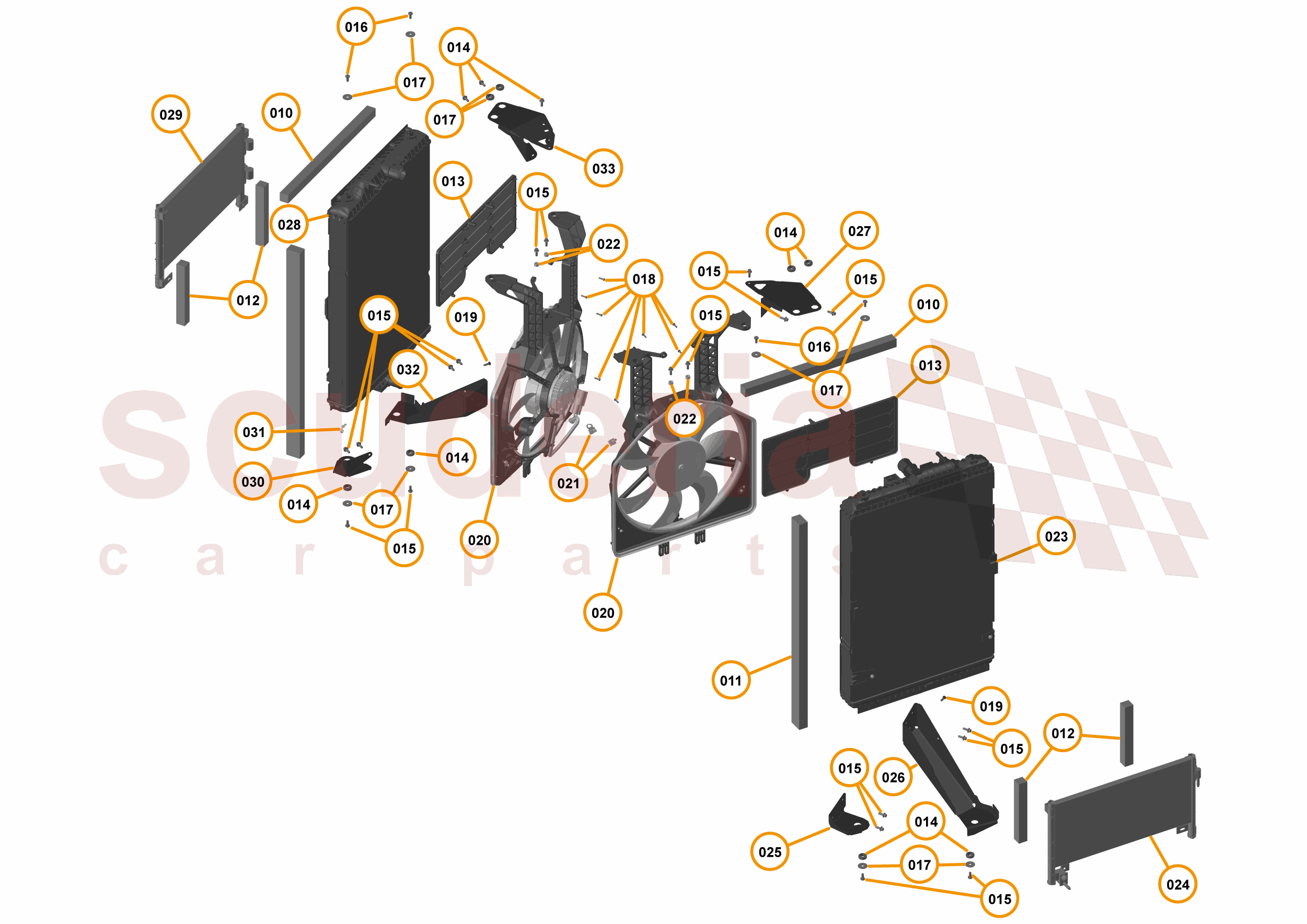 30 - COOLING - HIGH TEMPERATURE - 30.2 - HIGH TEMP MAIN RADIATORS & FANS of McLaren McLaren McLaren 720S Coupe