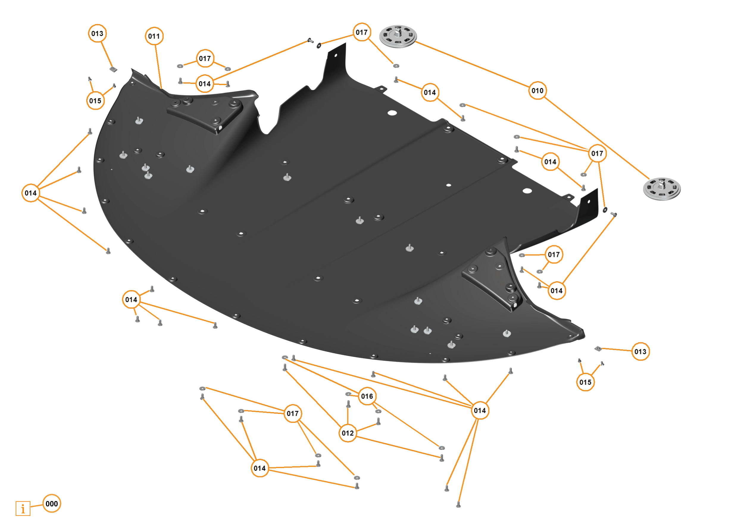 12 - DUCTS, VENTS AND FLOORS - 12.3 - FRONT NON-STRUCTURAL FLOORS of McLaren McLaren Ultimate Series McLaren P1 Coupe