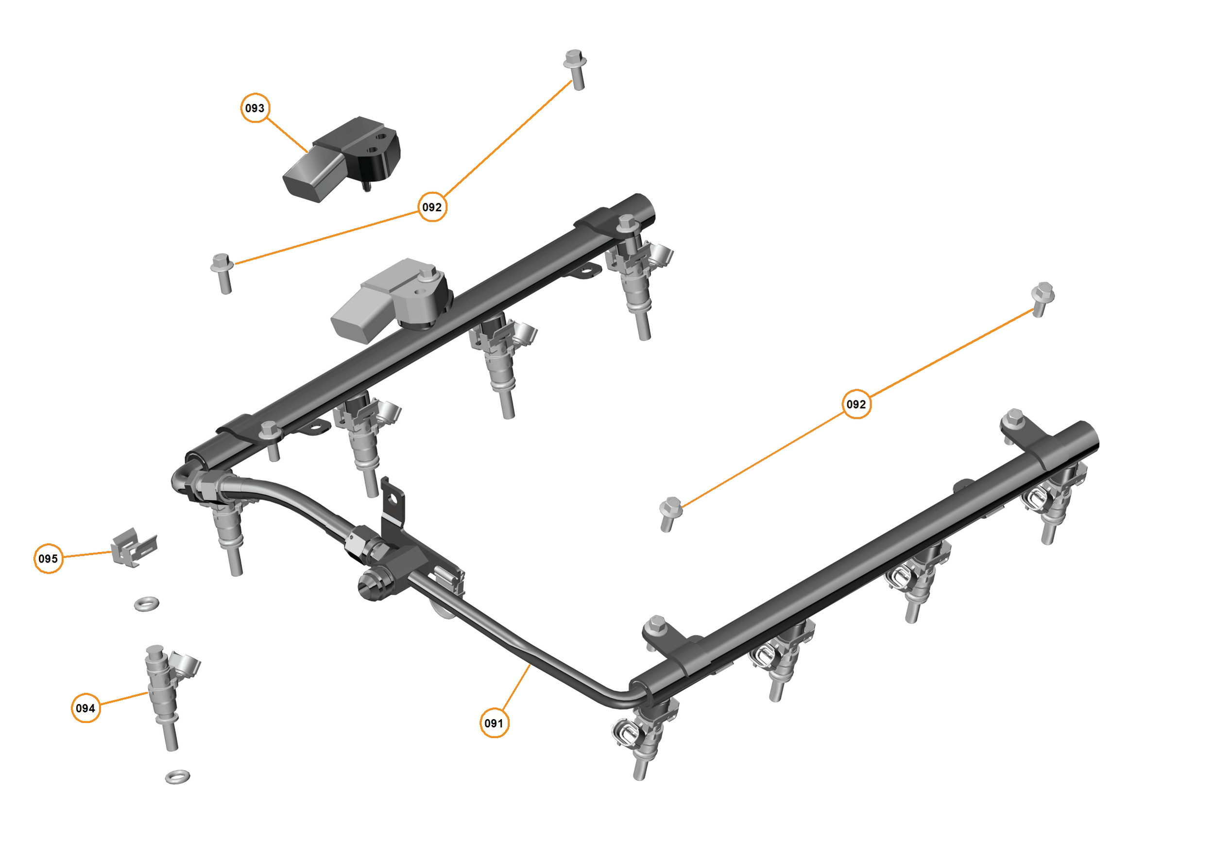 32 - ENGINE - 32.6 - FUEL RAIL AND INJECTORS of McLaren McLaren Ultimate Series McLaren P1 Coupe