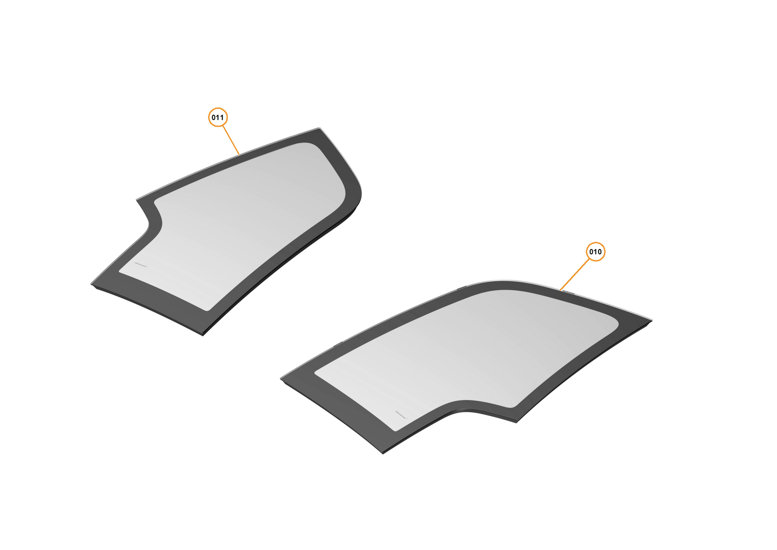 9 - GLAZING - EXTERIOR - 9.2 - GLAZED ROOF - FIXED of McLaren McLaren Ultimate Series McLaren P1 Coupe