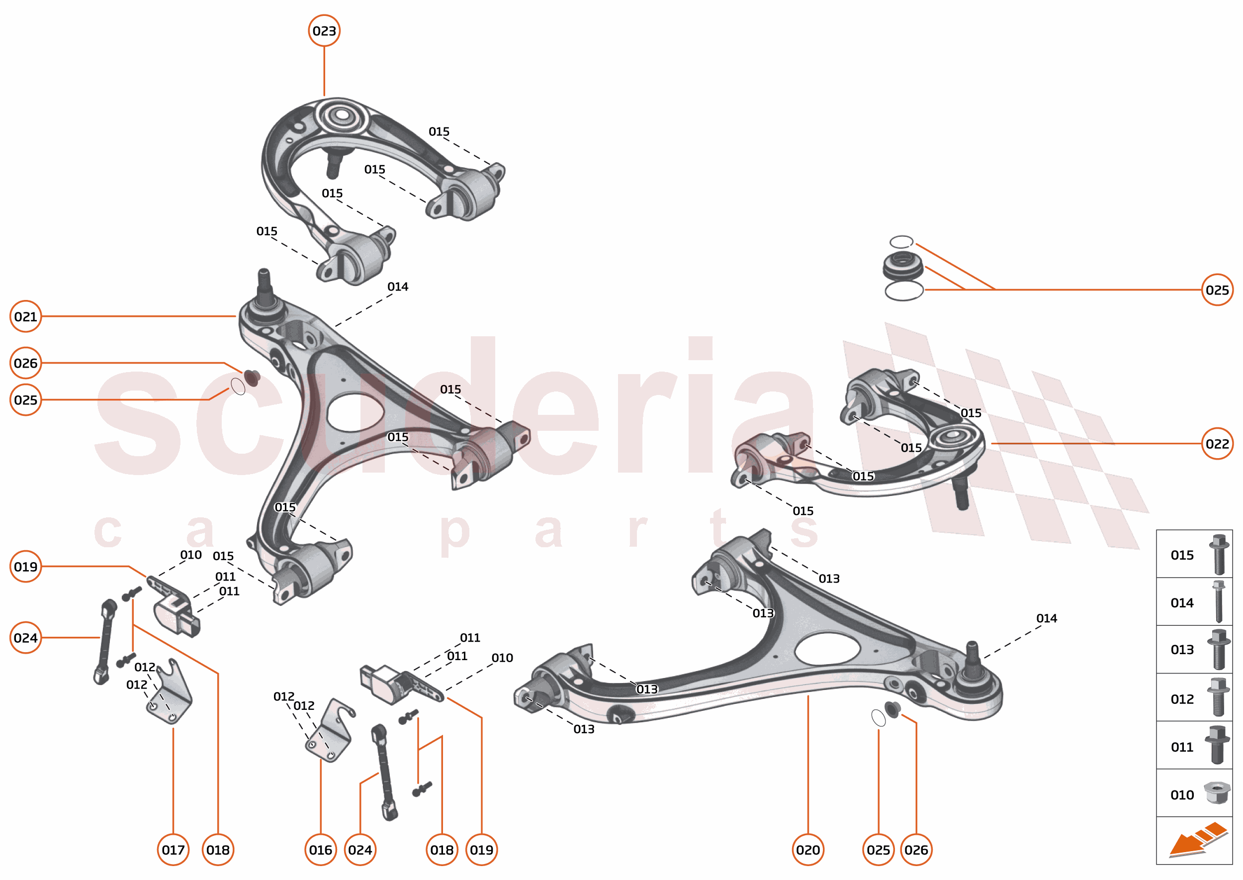 19 - SUSPENSION - 19.3 - TRANSVERSE LINKS FRONT of McLaren McLaren McLaren Artura