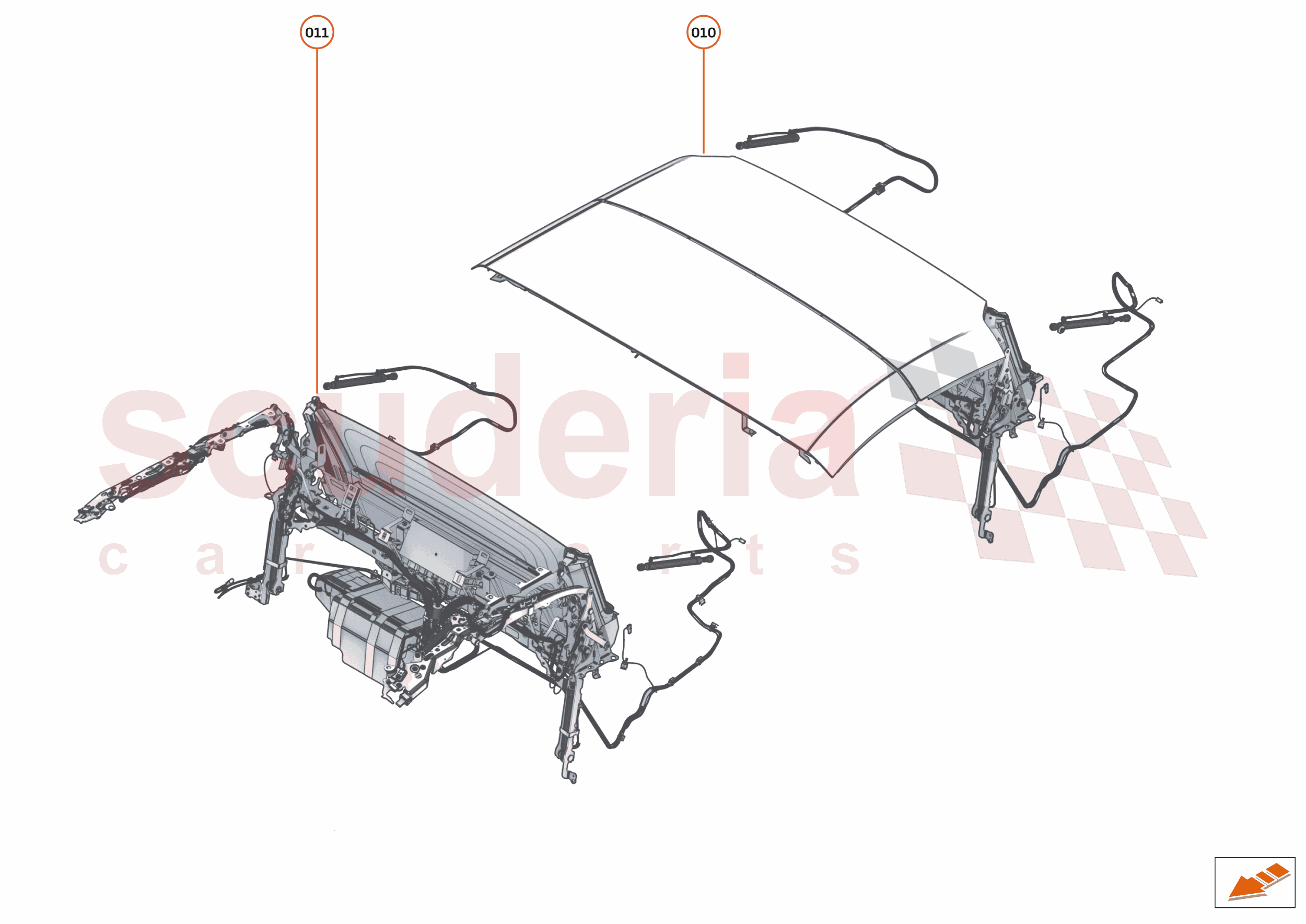 3 - A3 -CLOSURES - 3.15 - 06 - CONVERTIBLE ROOF ASSEMBLY AND KINEMATIC of McLaren McLaren McLaren 12C Spider