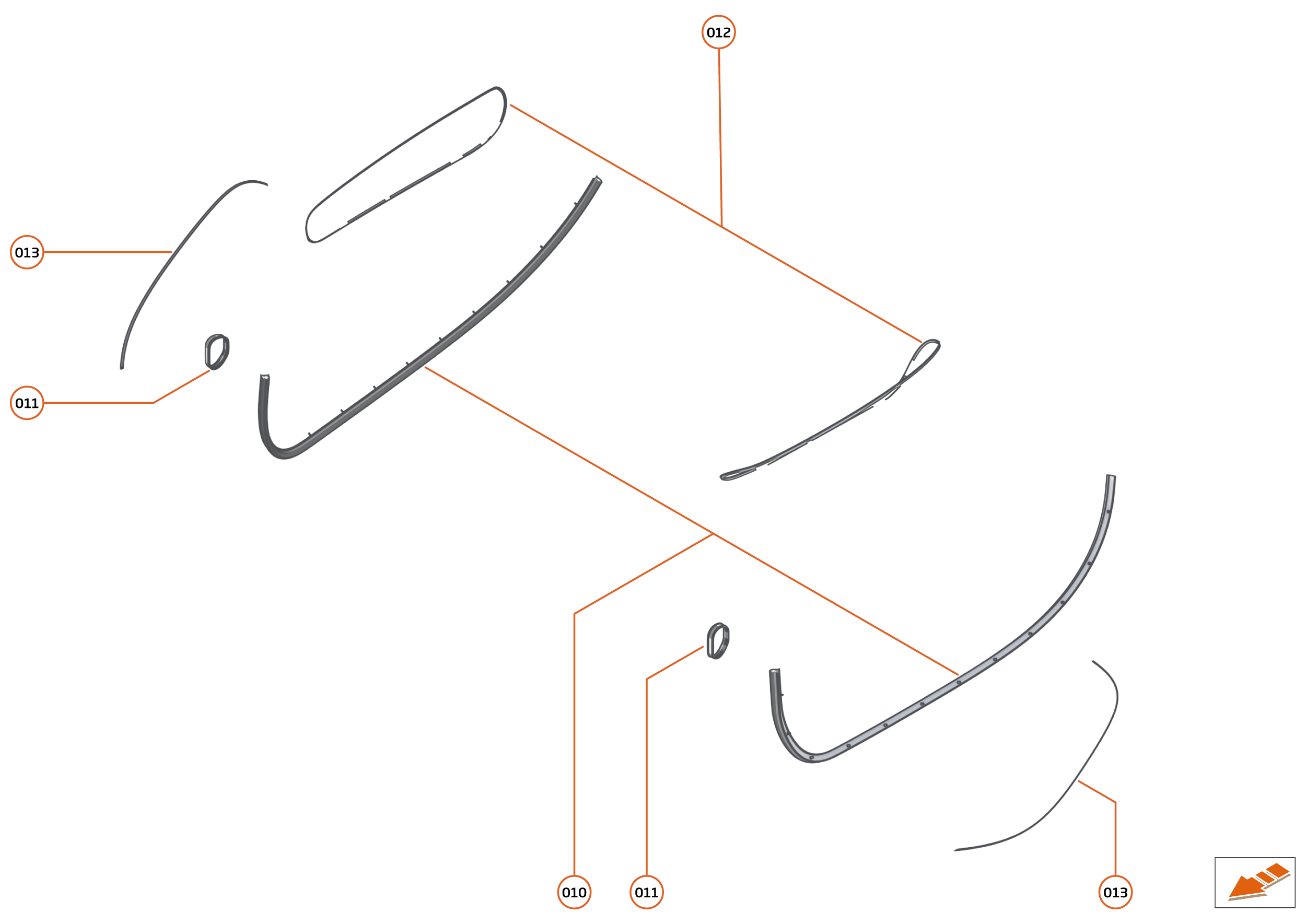 11 - EXTERIOR ORNAMENTATION - 10.6 - CLOSURES SEALS of McLaren McLaren Ultimate Series McLaren Elva
