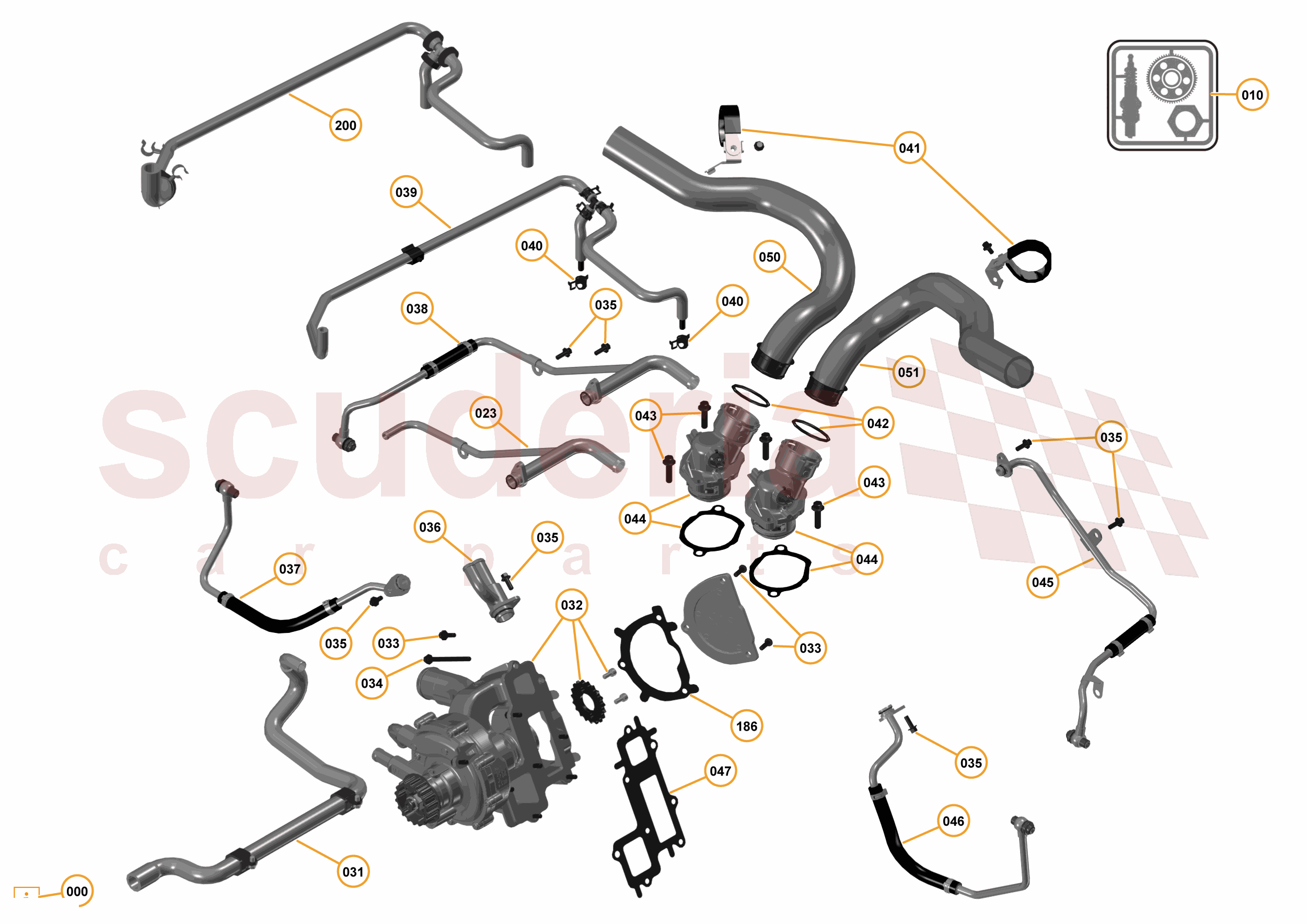 16 - F1 - POWER UNIT - 16.4 - 01 - POWER UNIT - WATER PUMP + COOLING of McLaren McLaren McLaren 625C Spider