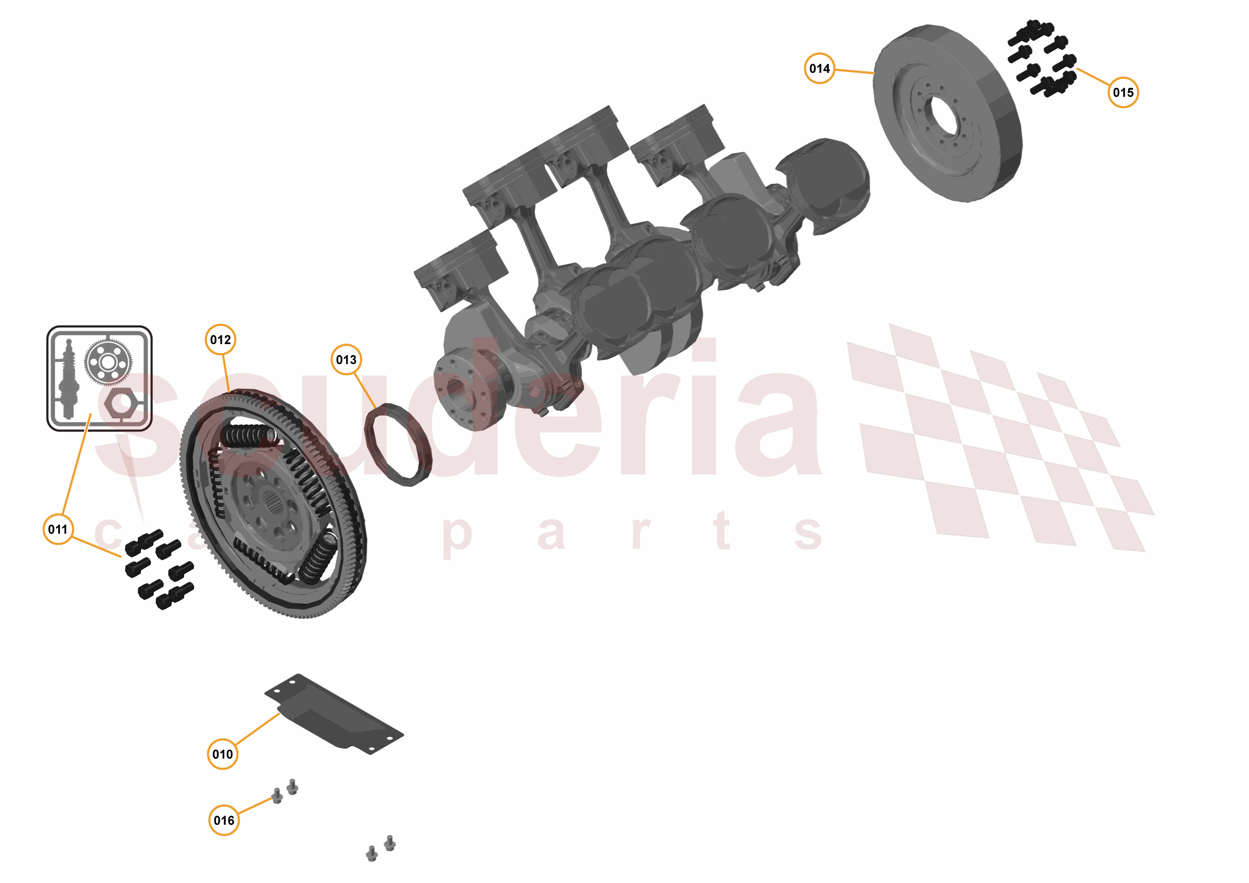 16 - F1 - POWER UNIT - 16.2 - 01 - POWER UNIT - FLYWHEEL + DRIVELINE DAMPER of McLaren McLaren McLaren 675LT Coupe