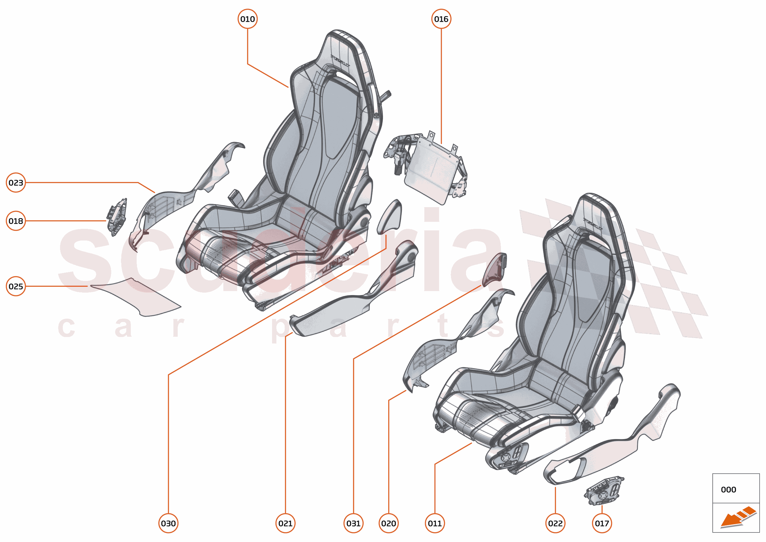48 - INTERIOR SYSTEMS - 48.8 - SEAT ASSY - ELECTRIC of McLaren McLaren McLaren 765LT
