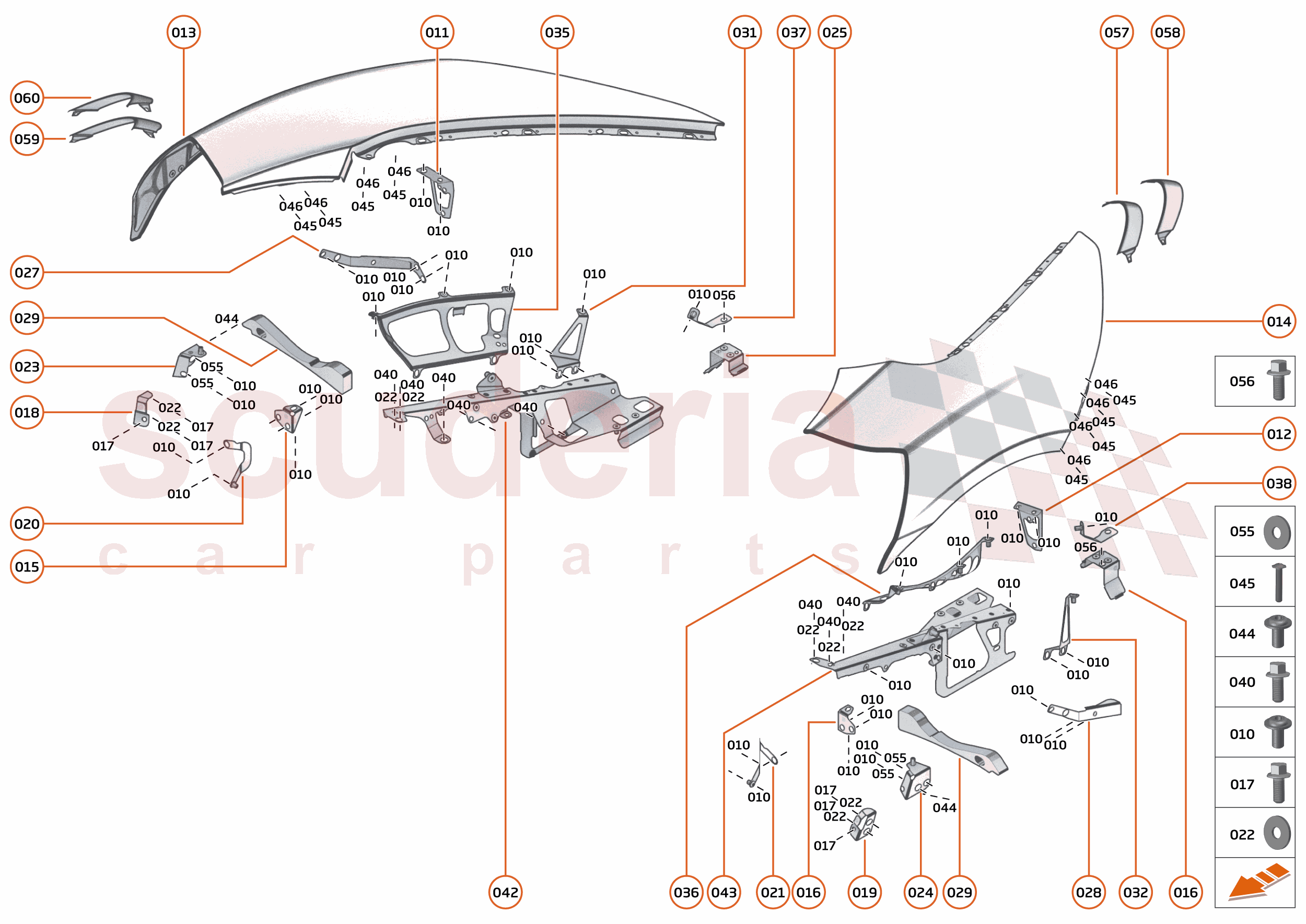 7 - CLOSURES - 6.6 - ENGINE BAY PANELS of McLaren McLaren McLaren 750S Spider