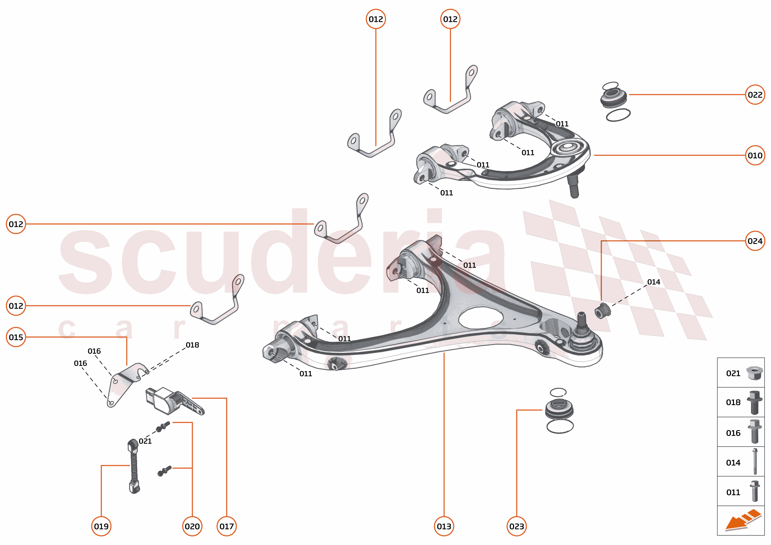 17 - SUSPENSION - FRONT - 17.3 - TRANSVERSE LINKS FRONT of McLaren McLaren McLaren 720S Spider