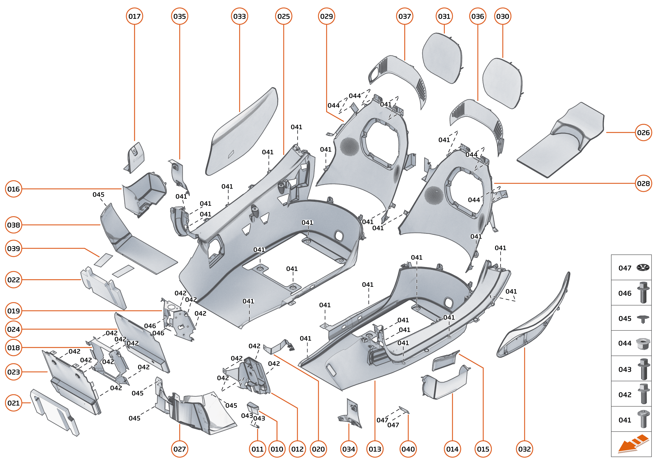 42 - INTERIOR SYSTEMS - 42.7 - LOWER & REAR TRIM of McLaren McLaren Ultimate Series McLaren Elva