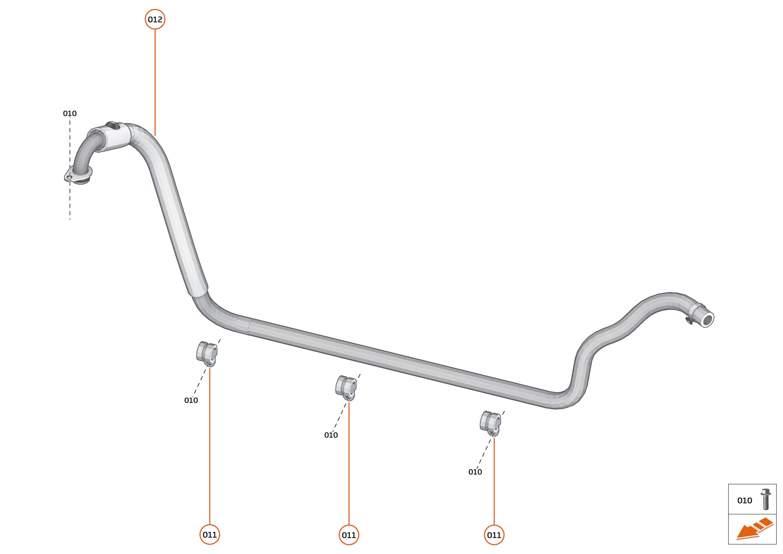 34 - TRANSMISSION COOLING SYSTEM - REAR - 34.2 - CLUTCH COOLER FEED + RETURN - REAR of McLaren McLaren Ultimate Series McLaren Senna