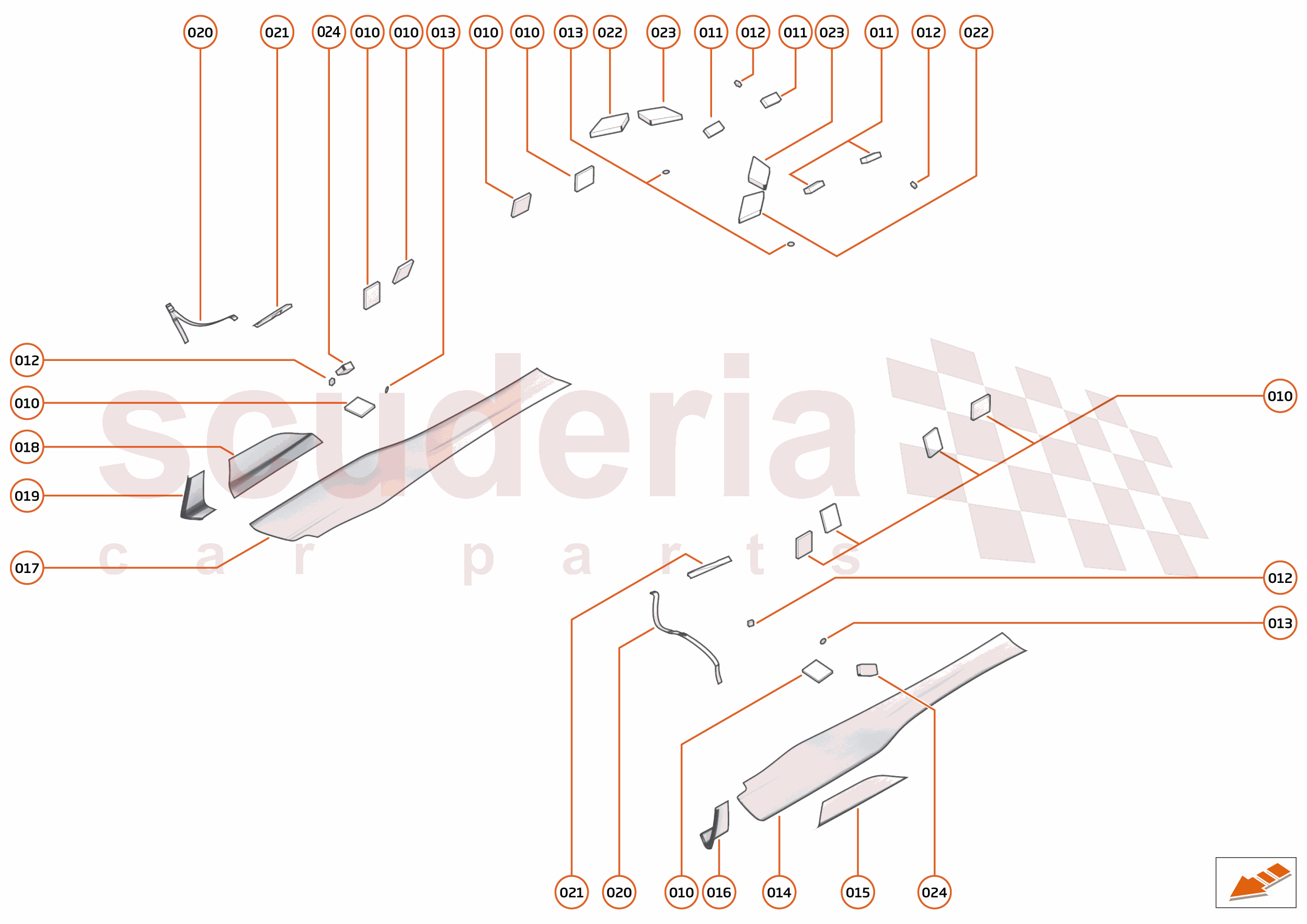 7 - CLOSURES - 7.7 - DOOR HARDWARE of McLaren McLaren McLaren 765LT