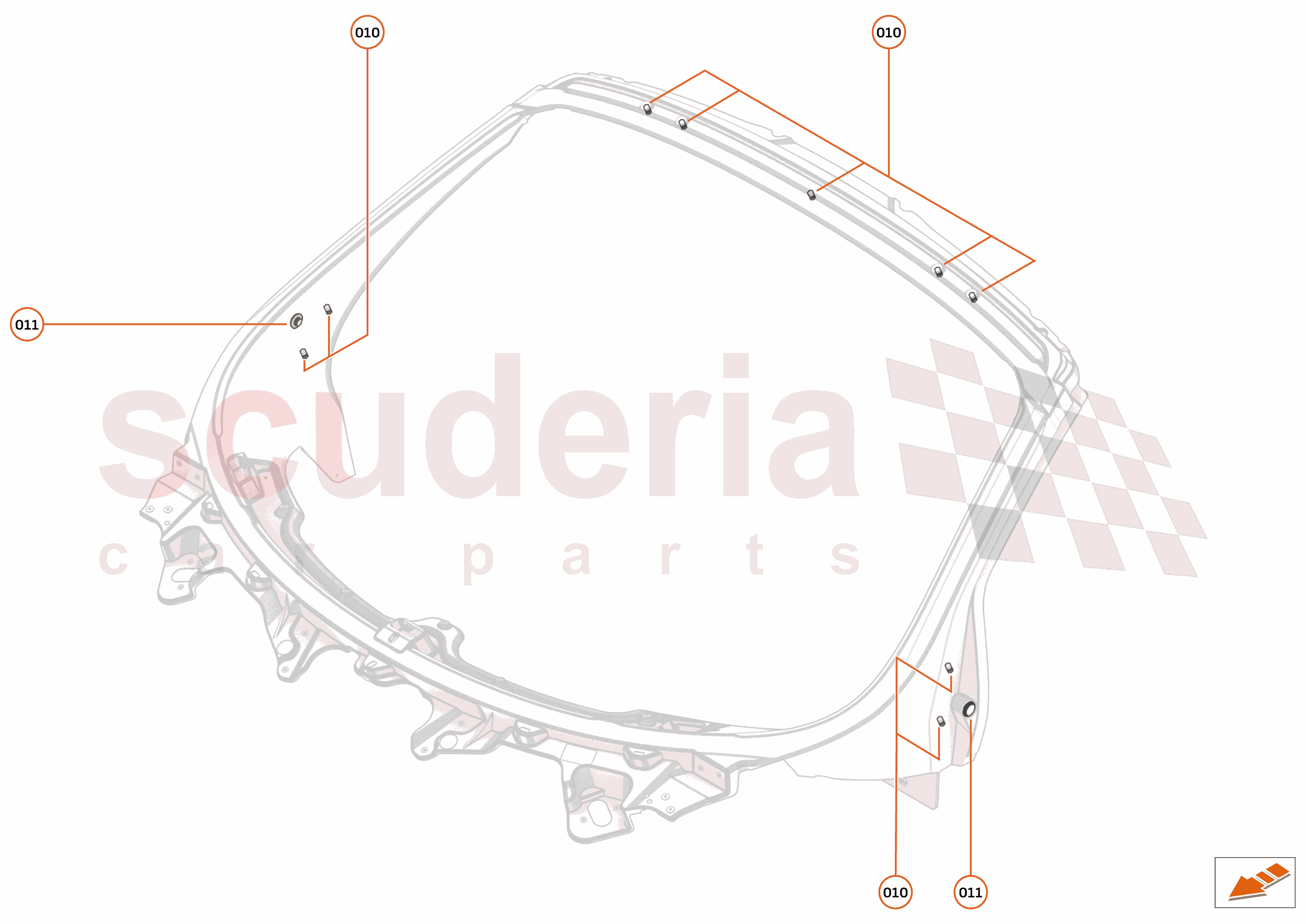 5 - UPPER STRUCTURES - 5.1 - WINDSCREEN SURROUND of McLaren McLaren McLaren 765LT Spider