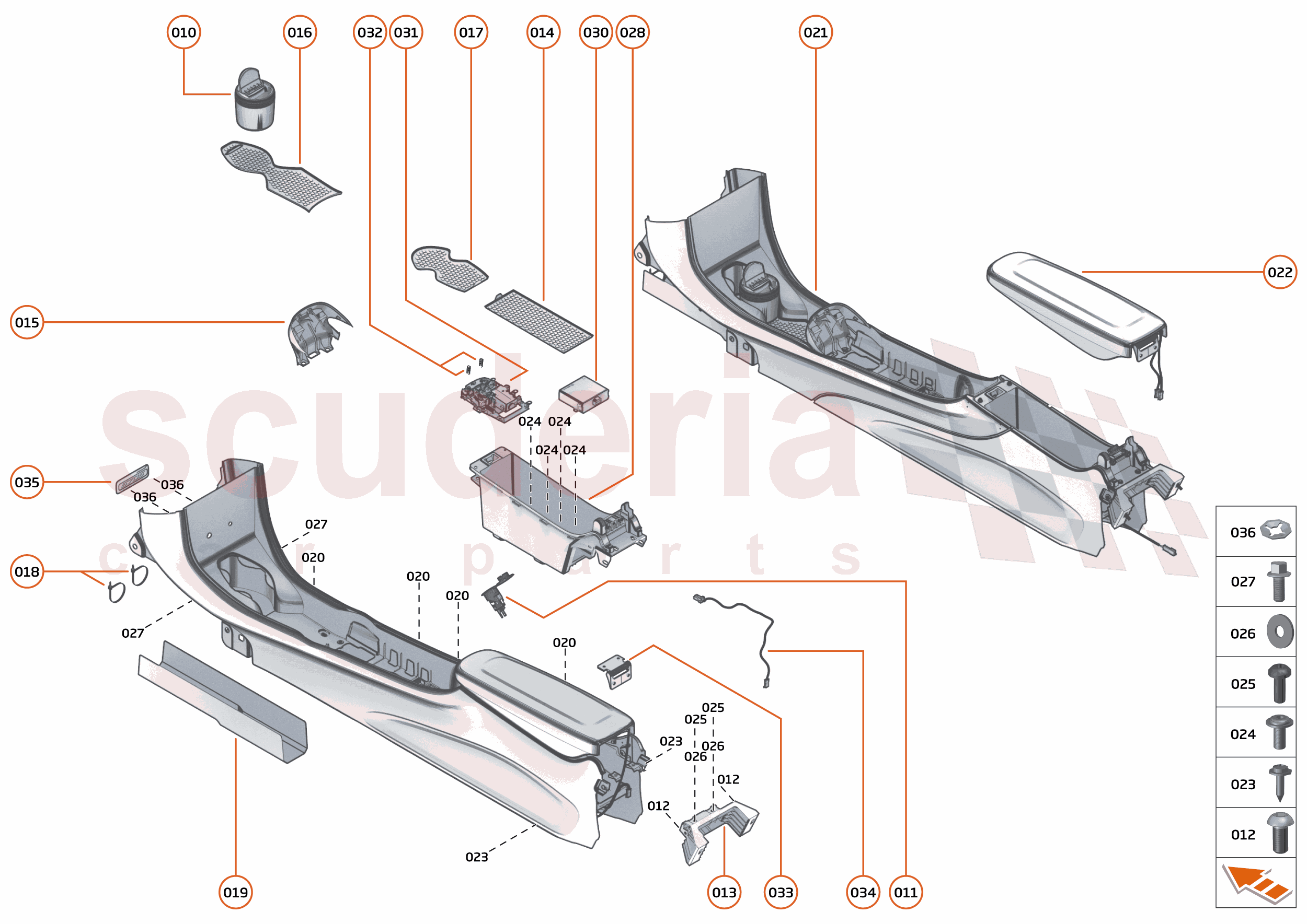 48 - INTERIOR SYSTEMS - 48.4 - ASSY TUNNEL CONSOLE of McLaren McLaren McLaren 600LT Spider