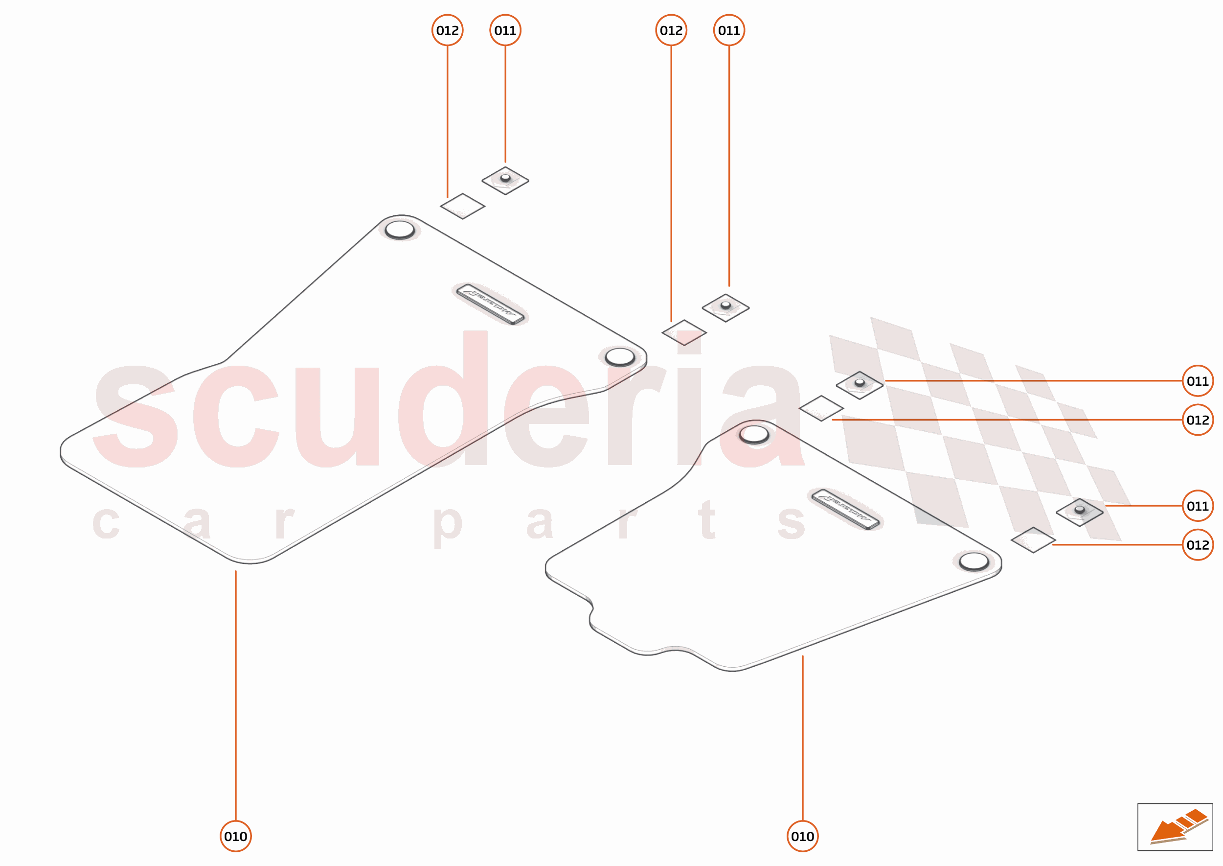 48 - INTERIOR SYSTEMS - 48.22 - FLOOR MATS of McLaren McLaren McLaren 600LT