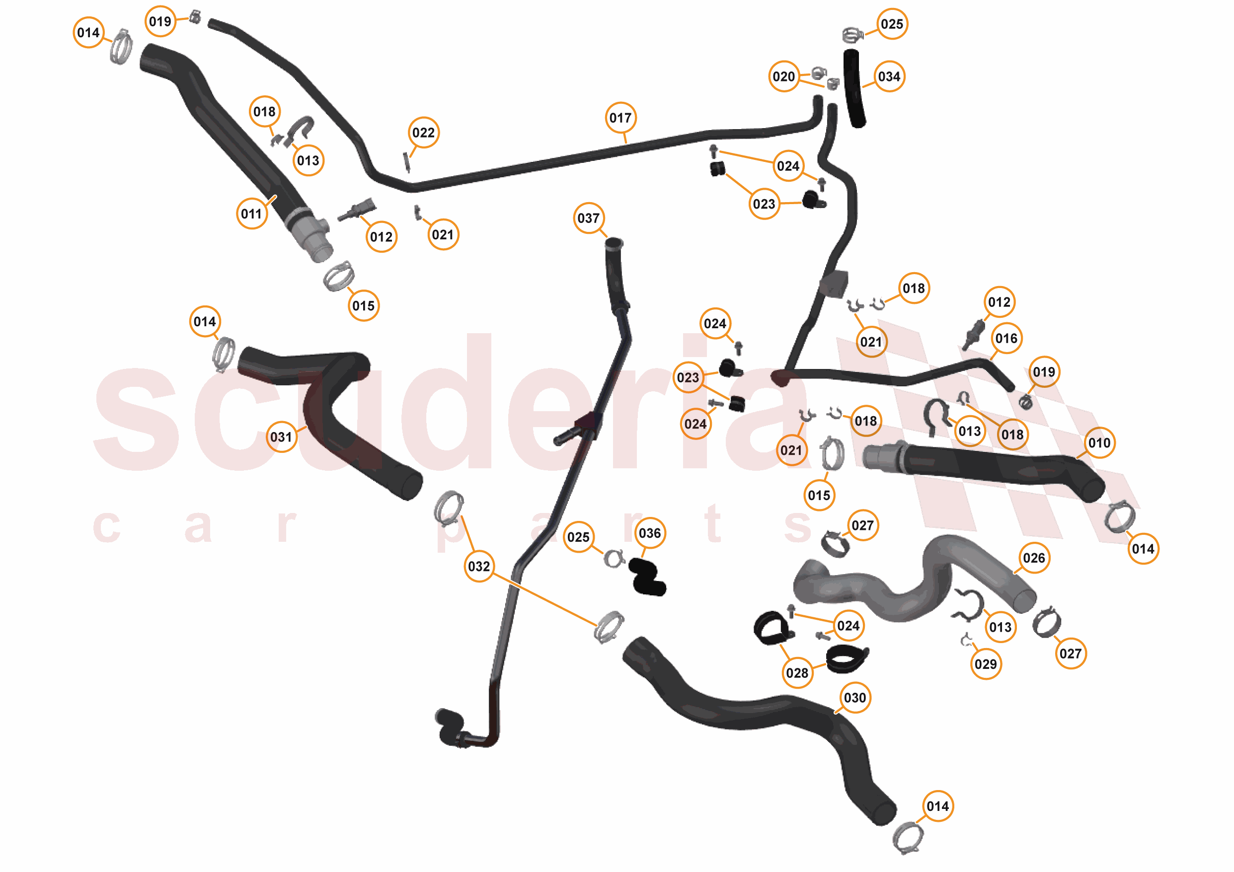 29 - COOLING - HIGH TEMPERATURE - 29.1 - HIGH TEMPERATURE CIRCUIT & PIPES of McLaren McLaren McLaren 570S Spider