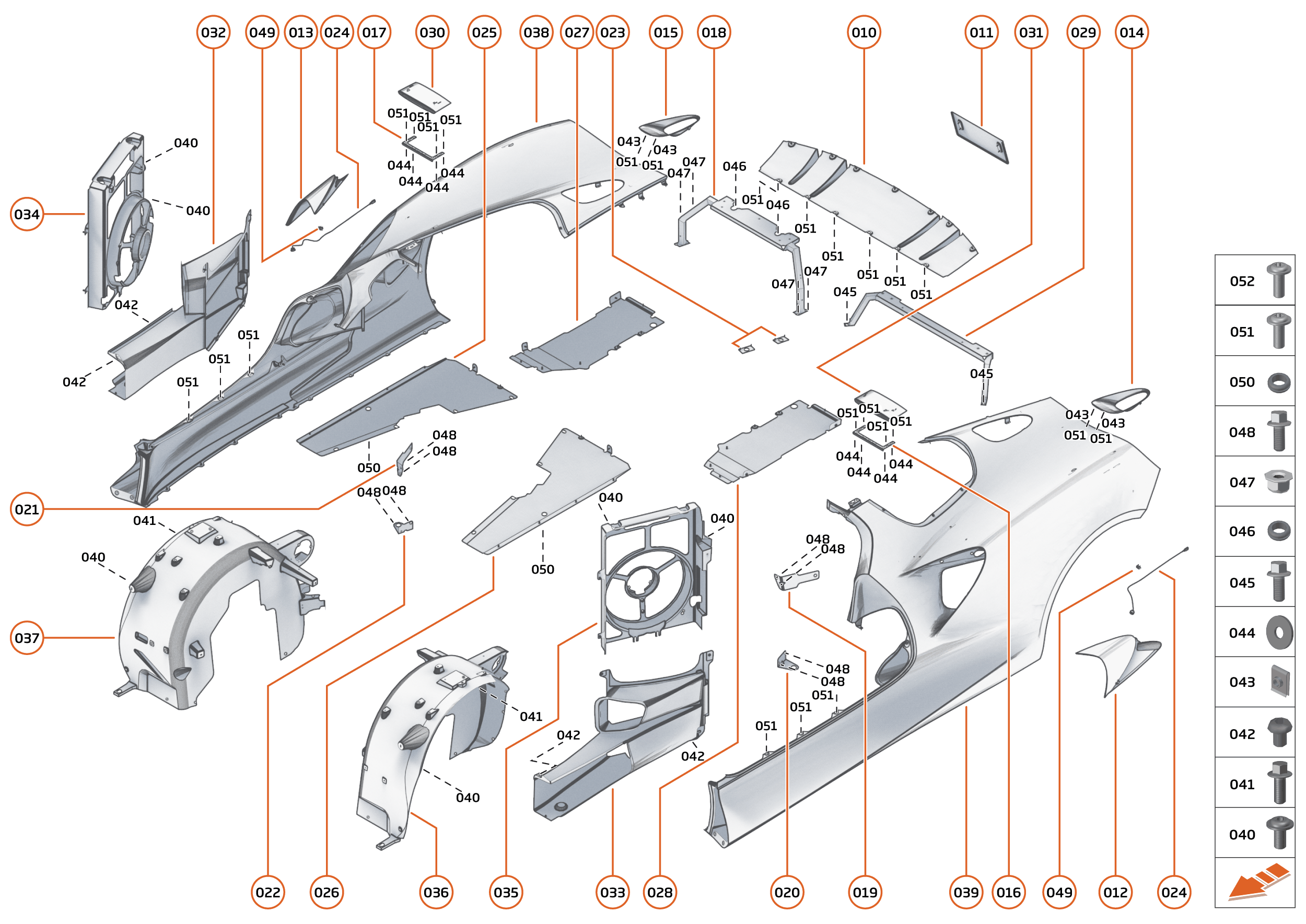 6 - PANELS - 6.4 - REAR PANELS of McLaren McLaren Ultimate Series McLaren Elva