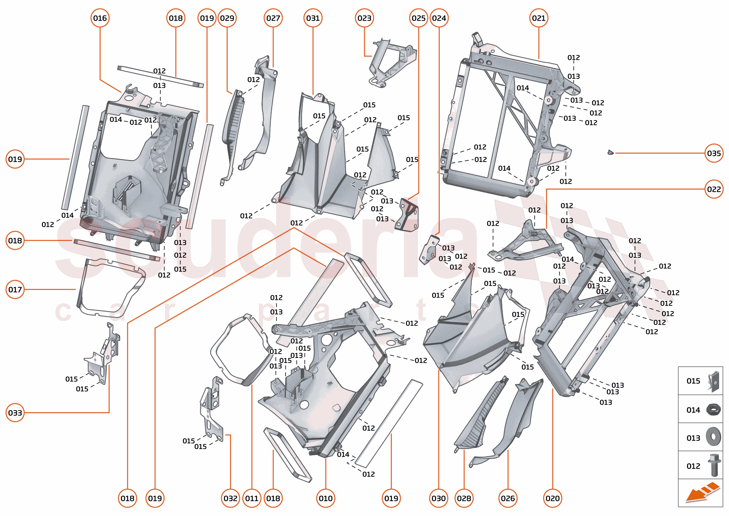 14 - DUCTS, VENTS AND FLOORS - 14.1 - FRONT DUCTS AND VENTS of McLaren McLaren McLaren 765LT