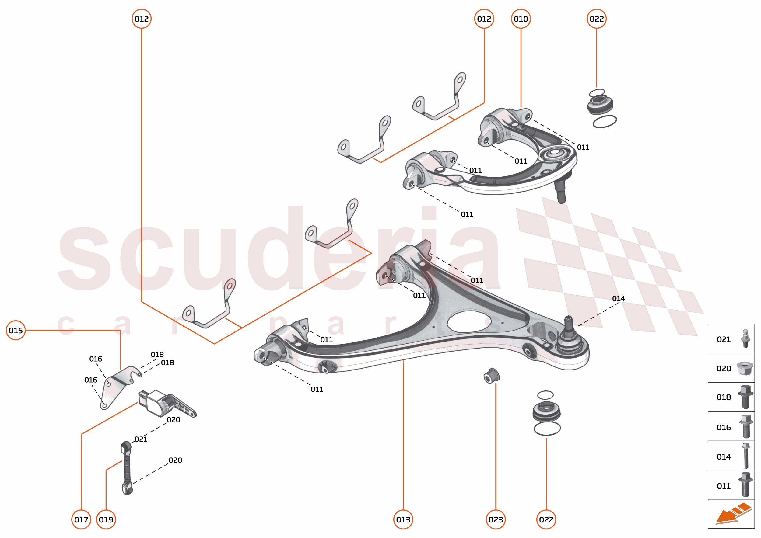 19 - SUSPENSION - FRONT - 19.3 - TRANSVERSE LINKS FRONT of McLaren McLaren McLaren 750S Spider