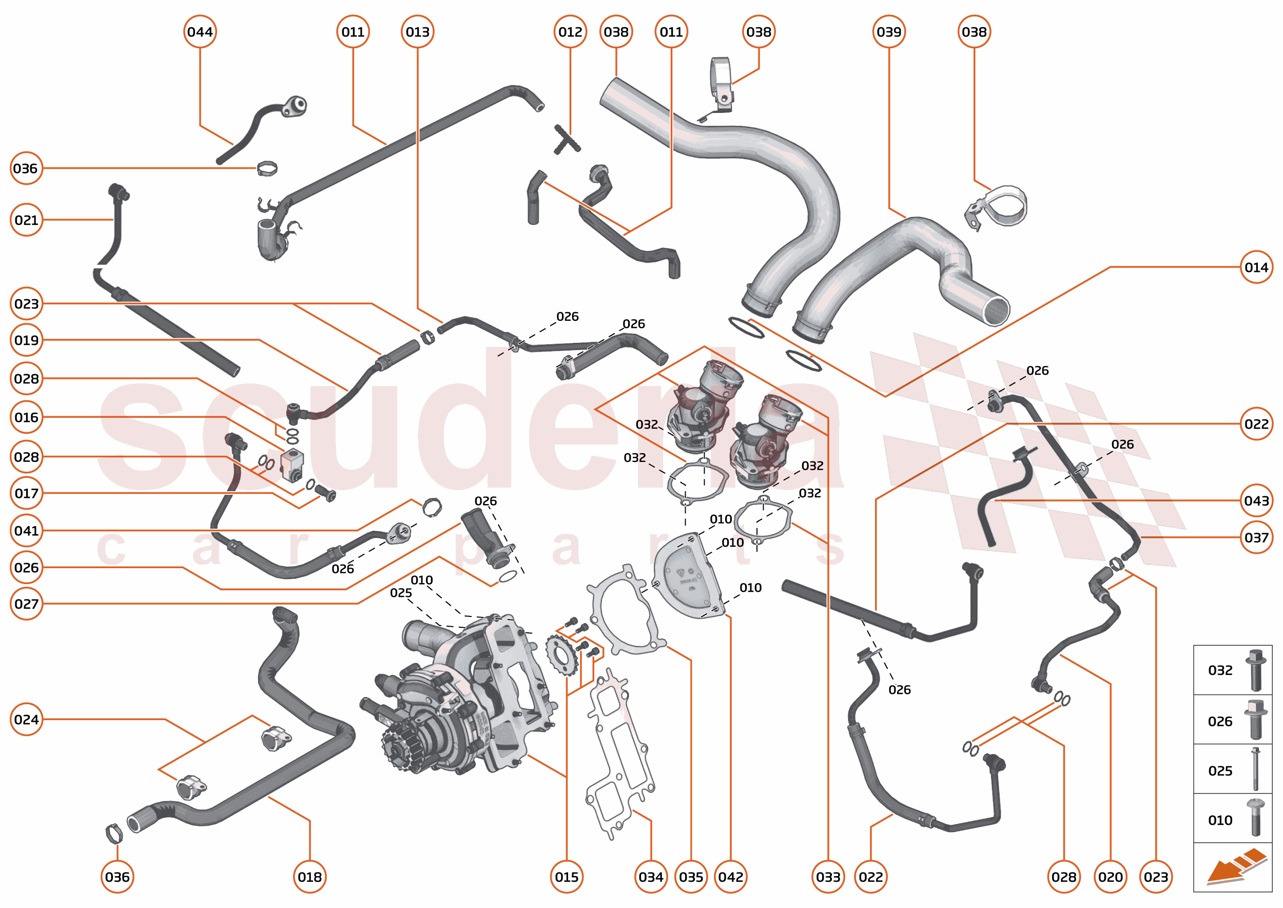 34 - ENGINE - 34.12 - ENGINE WATER PUMP & WATER CIRCUIT of McLaren McLaren McLaren 600LT Spider