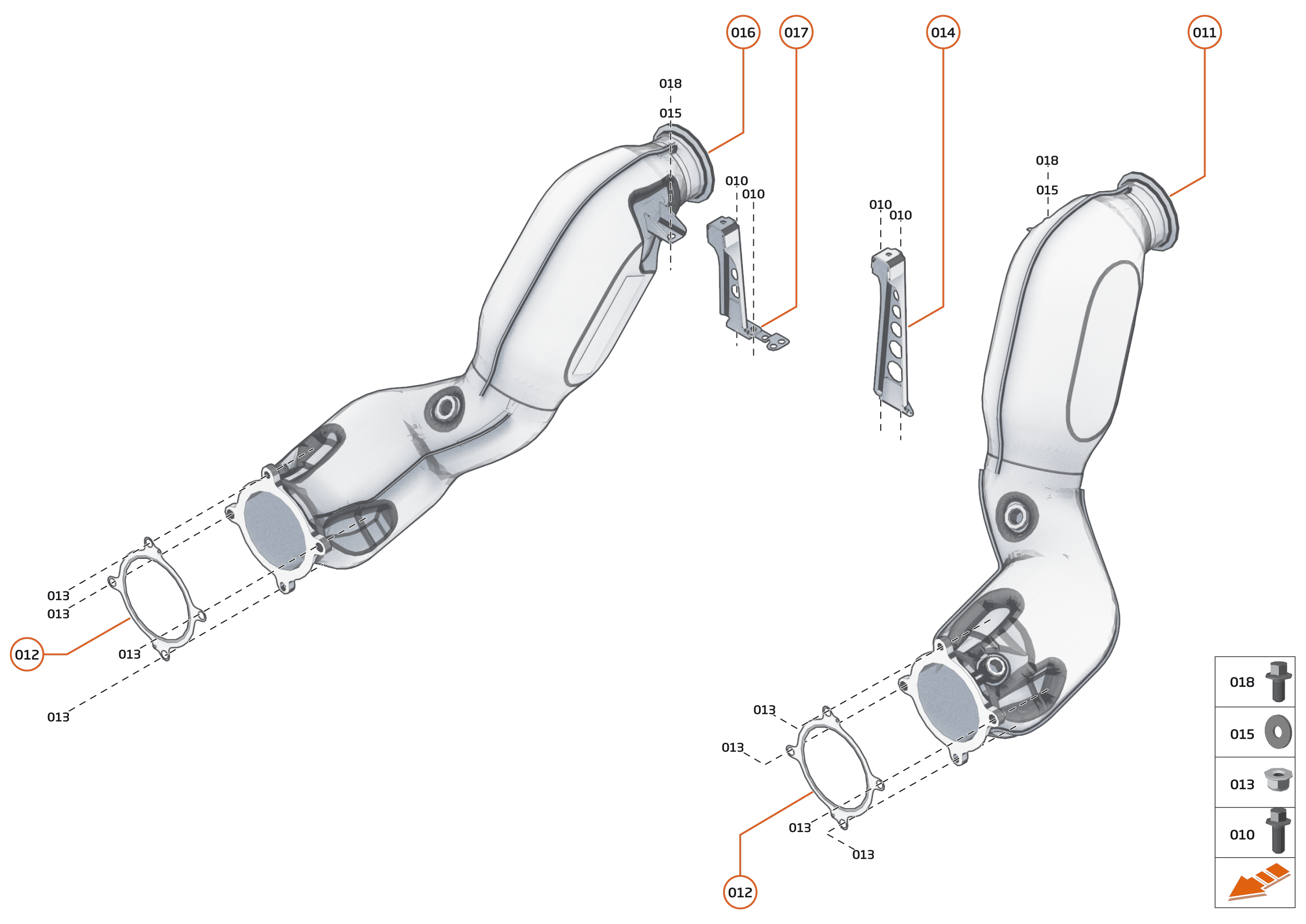 30 - FUEL SYSTEM - 29.1 - LINK PIPE AND CATALYST of McLaren McLaren Ultimate Series McLaren Senna