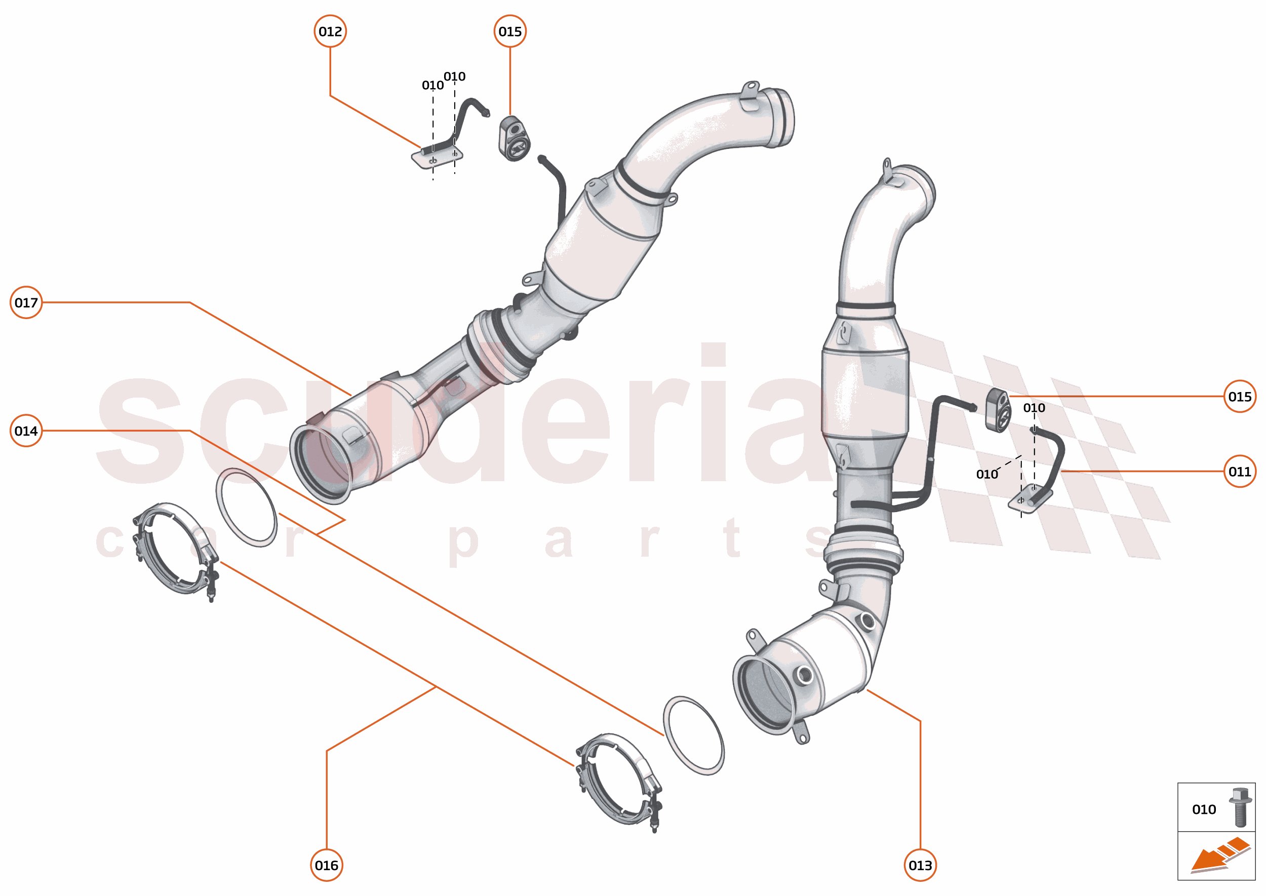 42 - EXHAUST - 42.1 - LINK PIPE / CATALYST ASSEMBLY of McLaren McLaren McLaren 600LT Spider
