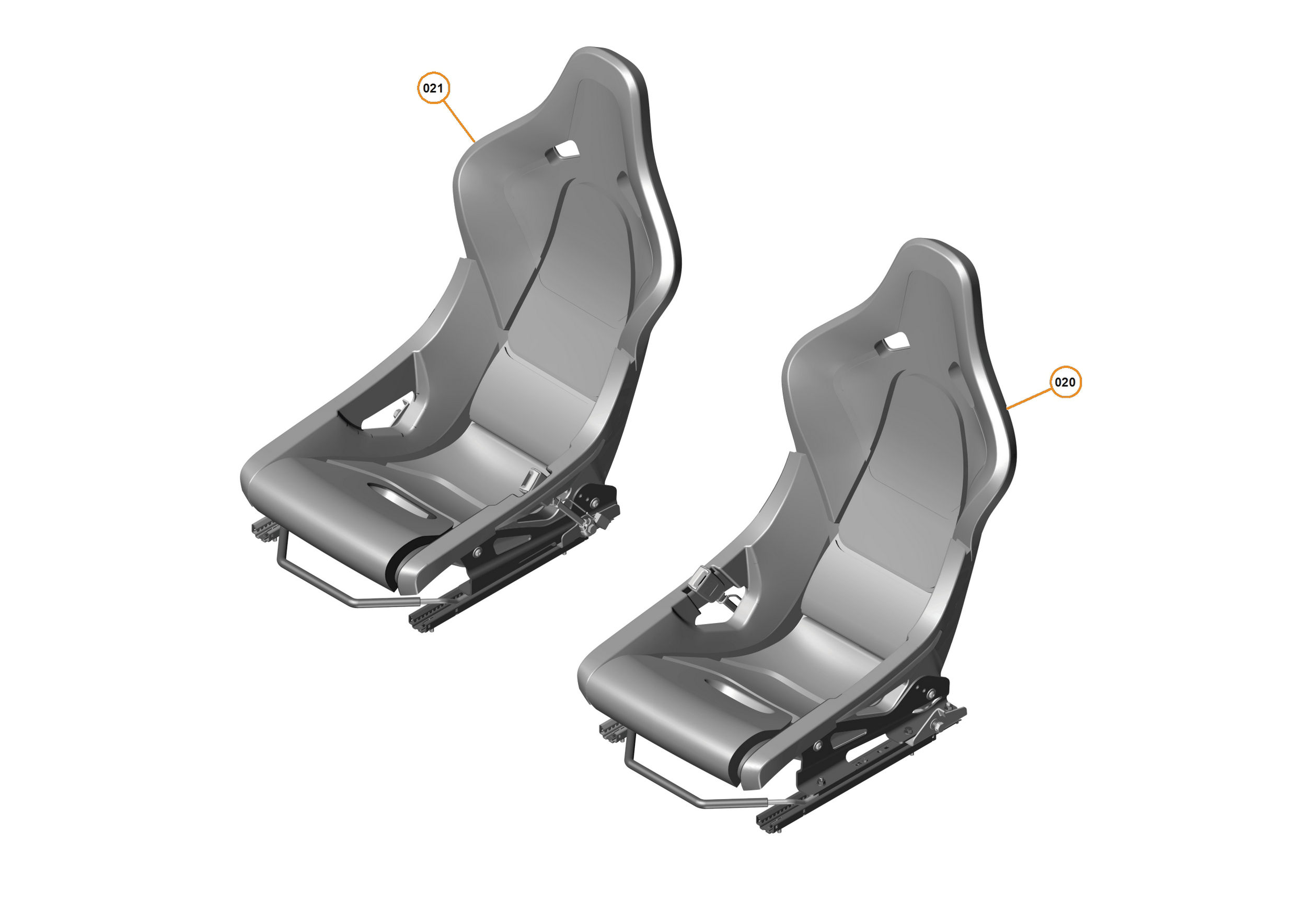49 - INTERIOR SYSTEMS - 49.7 - SEAT ASSEMBLY - FULL of McLaren McLaren Ultimate Series McLaren P1 Coupe