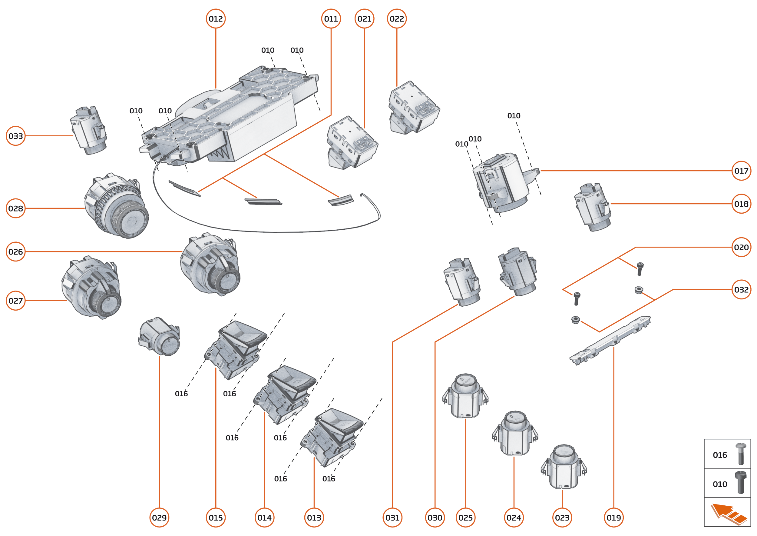 38 - ELECTRICAL SYSTEMS - 38.1 - INTERIOR SWITCHES of McLaren McLaren Ultimate Series McLaren Senna