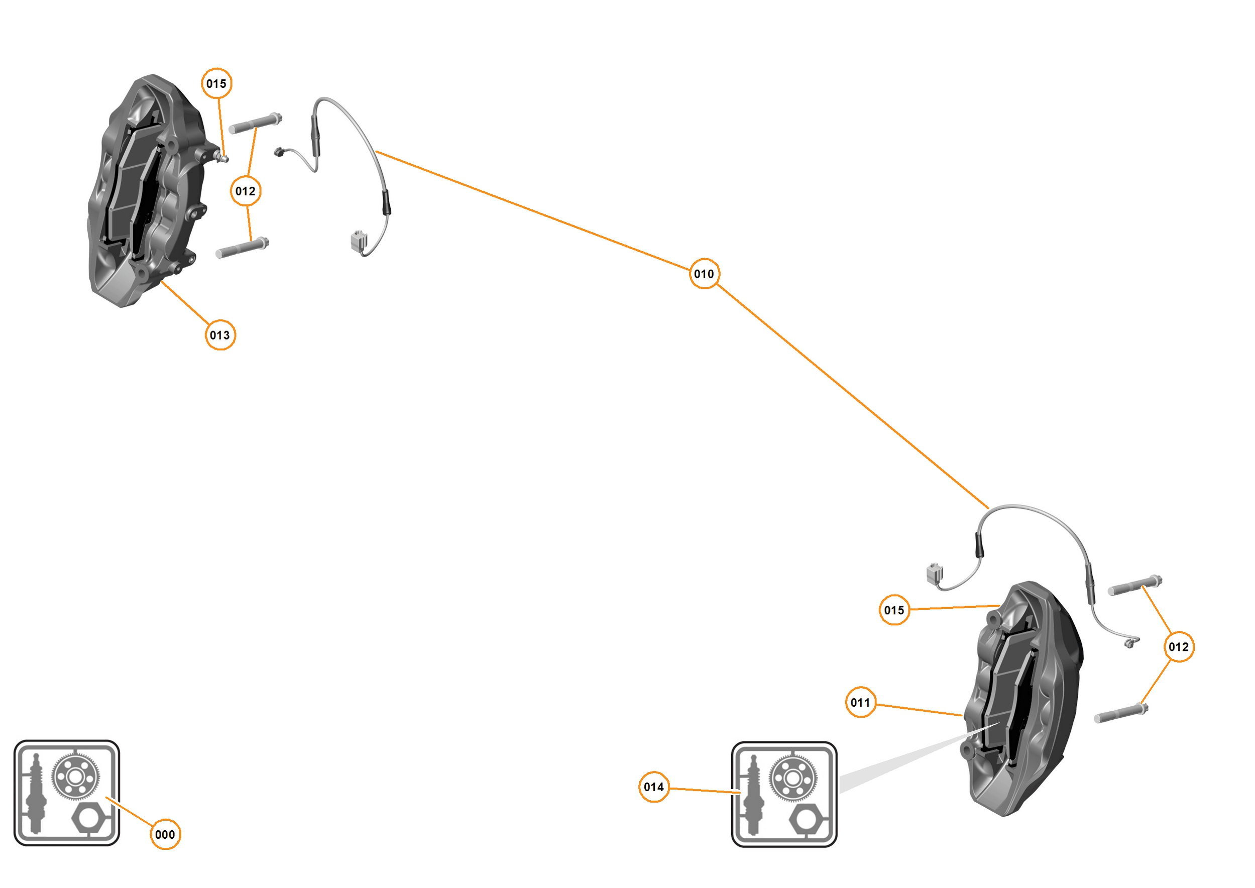 21 - BRAKES - FRONT - 21.2 - BRAKE CALIPERS FRONT of McLaren McLaren Ultimate Series McLaren P1 Coupe