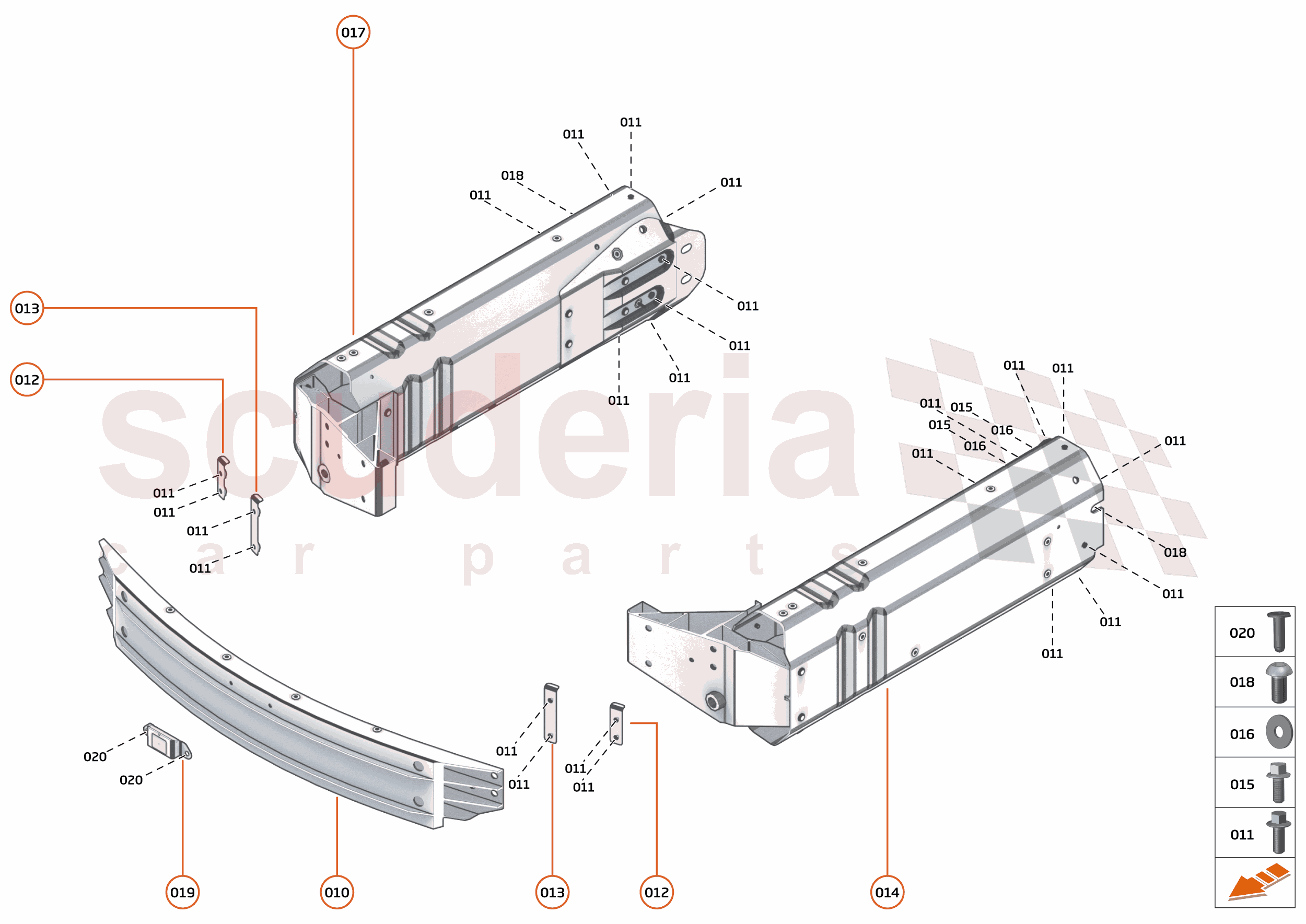 1 - FRONT STRUCTURES - 1.1 - FRONT CRASH STRUCTURE of McLaren McLaren McLaren 720S Spider