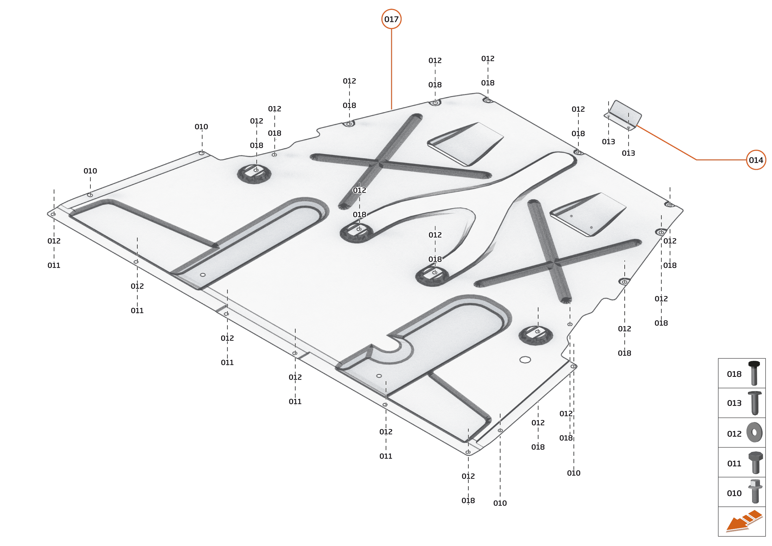 4 - FLOORS - 4.2 - REAR STRUCTURAL FLOORS of McLaren McLaren Ultimate Series McLaren Senna