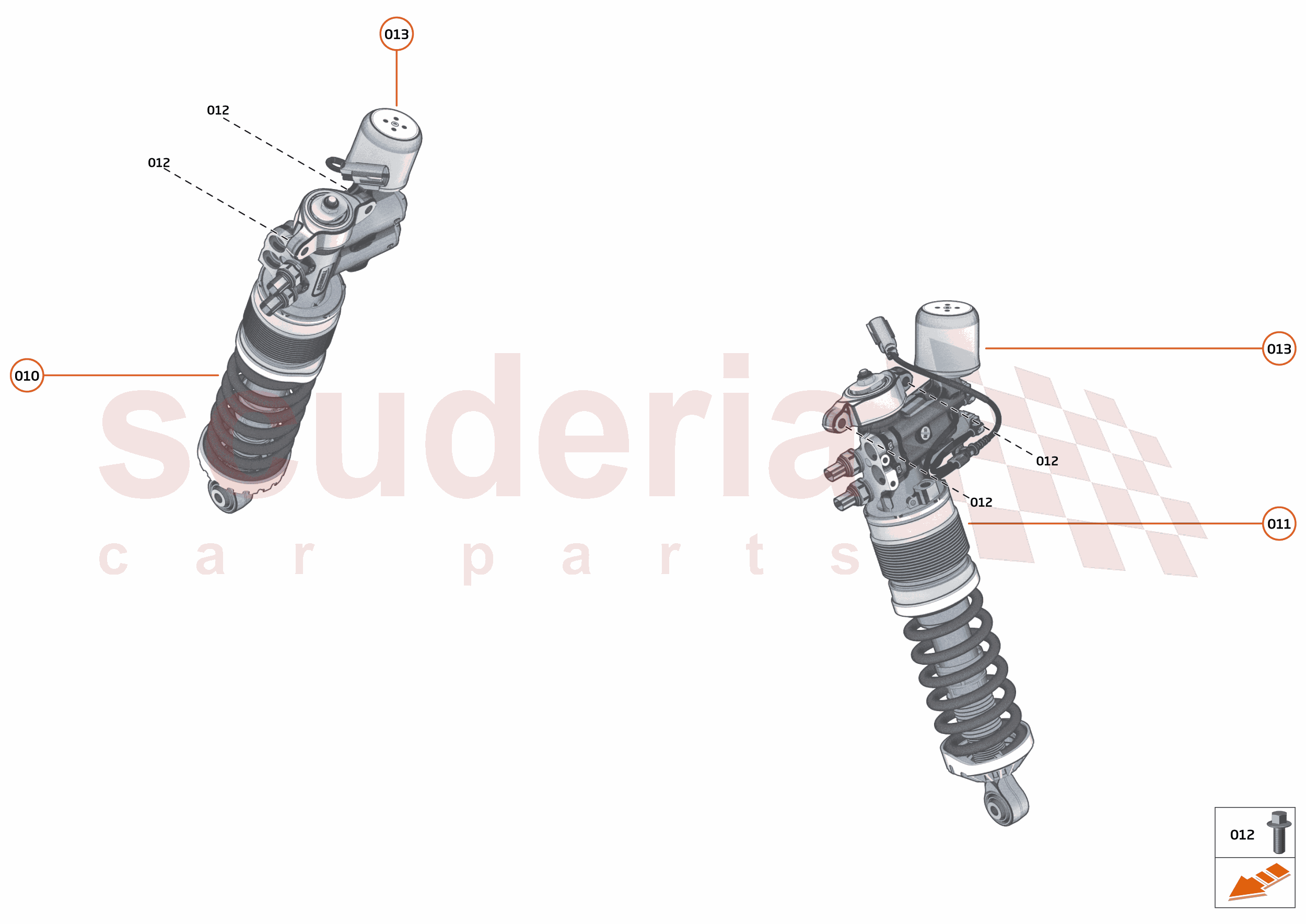 18 - SUSPENSION - FRONT - 18.1 - DAMPER & ACTUATOR ASSEMBLIES FRONT of McLaren McLaren McLaren 750S Coupe