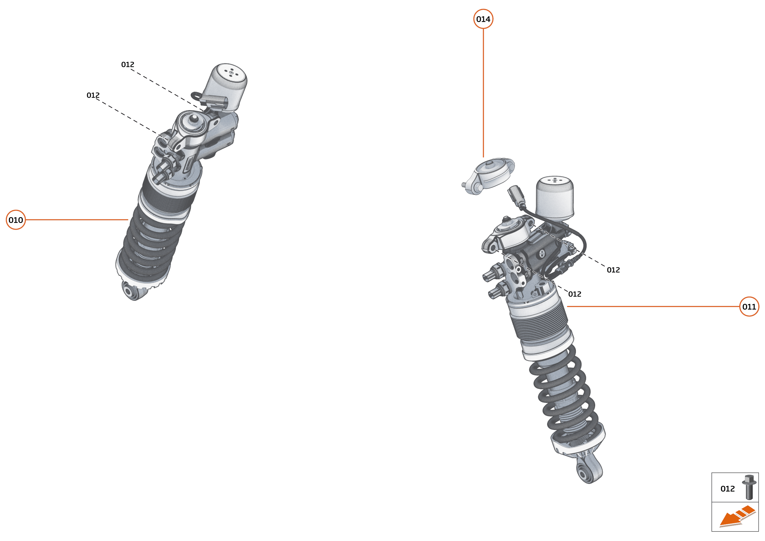 16 - SUSPENSION - 16.1 - DAMPER & ACTUATOR ASSEMBLIES FRONT of McLaren McLaren Ultimate Series McLaren Elva