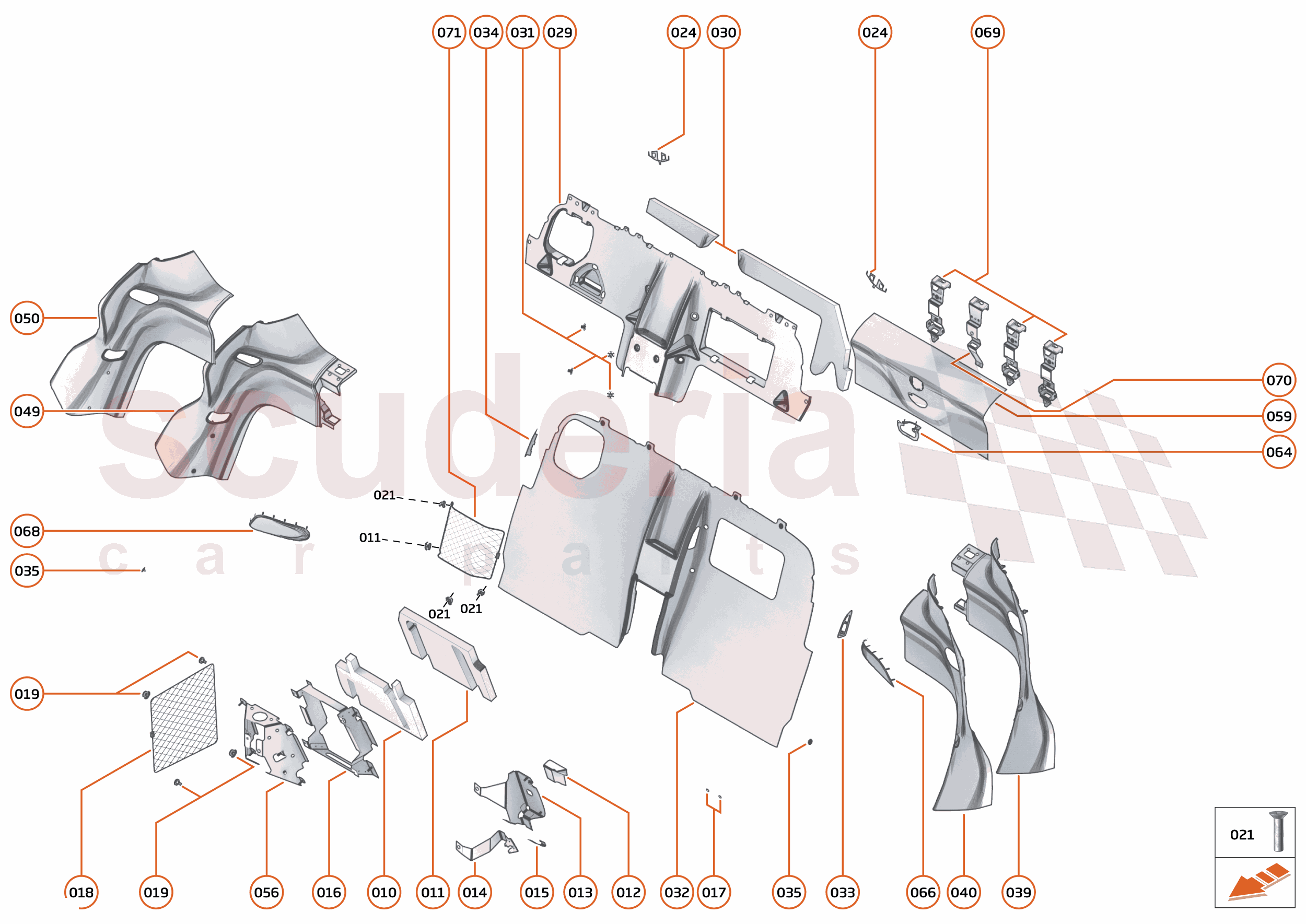 47 - INTERIOR SYSTEMS - 47.12 - LOWER & REAR TRIM of McLaren McLaren McLaren 720S Spider