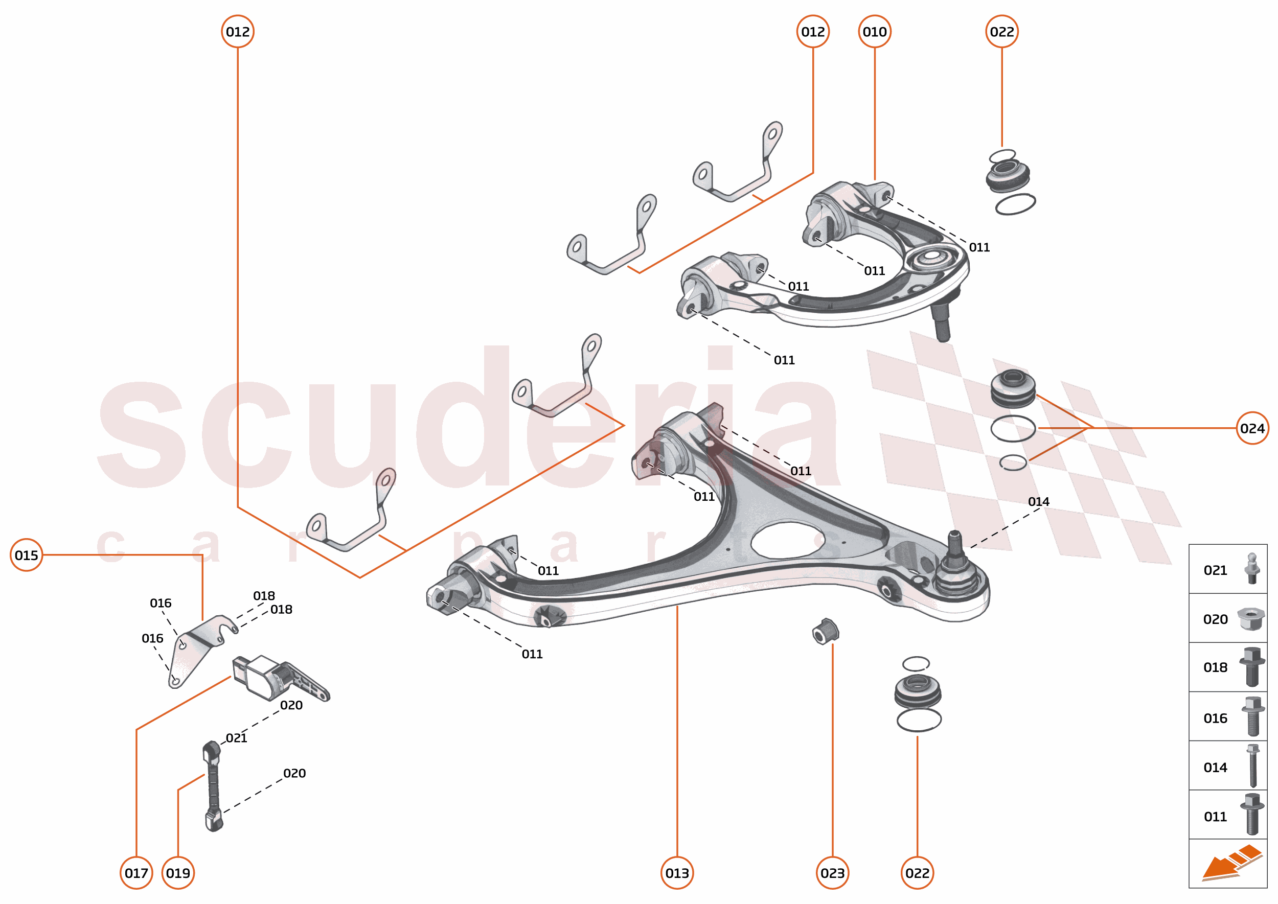 18 - SUSPENSION - FRONT - 18.3 - TRANSVERSE LINKS FRONT of McLaren McLaren McLaren 765LT