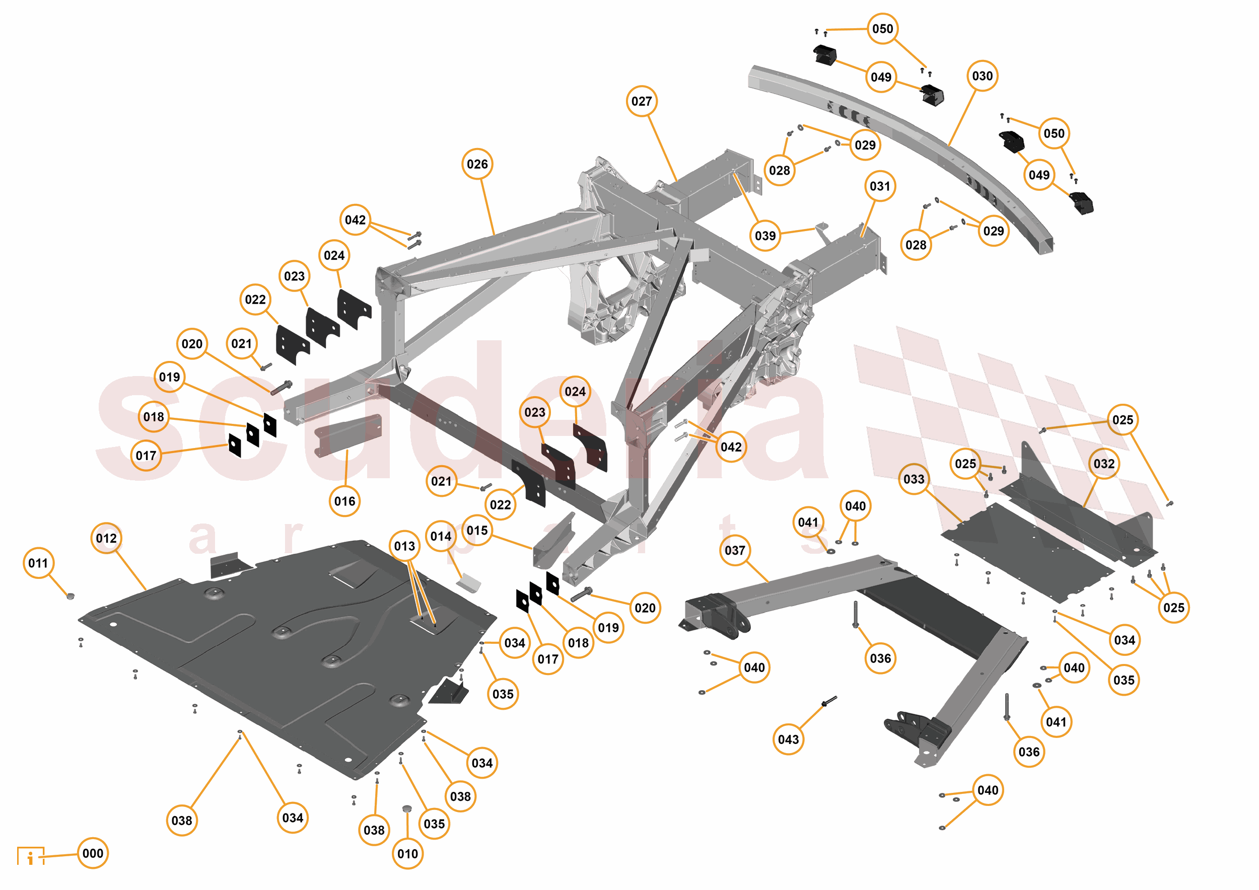1 - A1 - BODY STRUCTURES - 1.3 - 03 - REAR FRAME ASSEMBLY of McLaren McLaren McLaren 675LT Spider