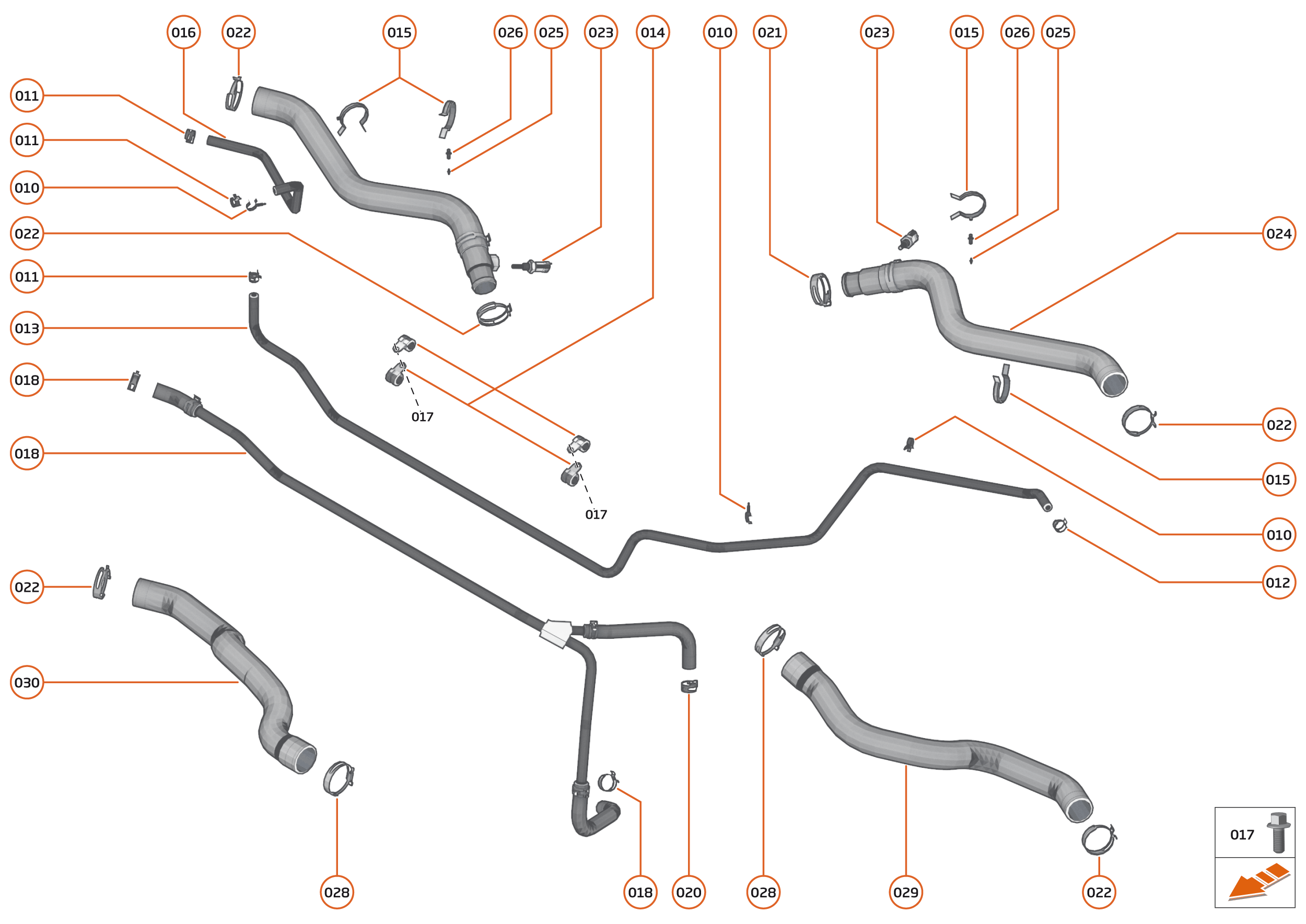 31 - COOLING SYSTEM - 31.1 - HIGH TEMPERATURE CIRCUIT & PIPES of McLaren McLaren Ultimate Series McLaren Senna