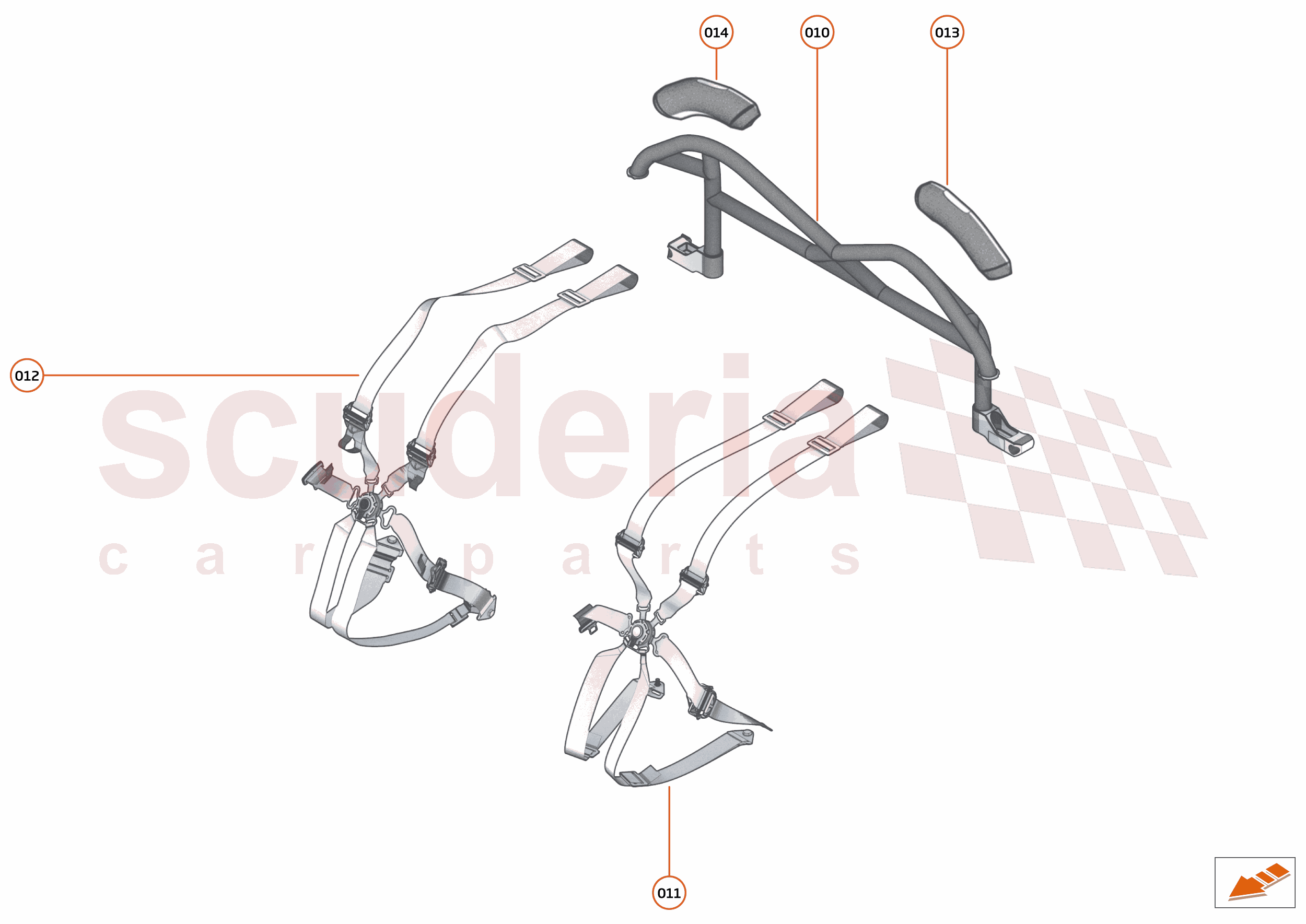56 - INTERIOR - 56.3 - MSO DEFINED HARNESS BAR  of McLaren McLaren McLaren 720S Coupe
