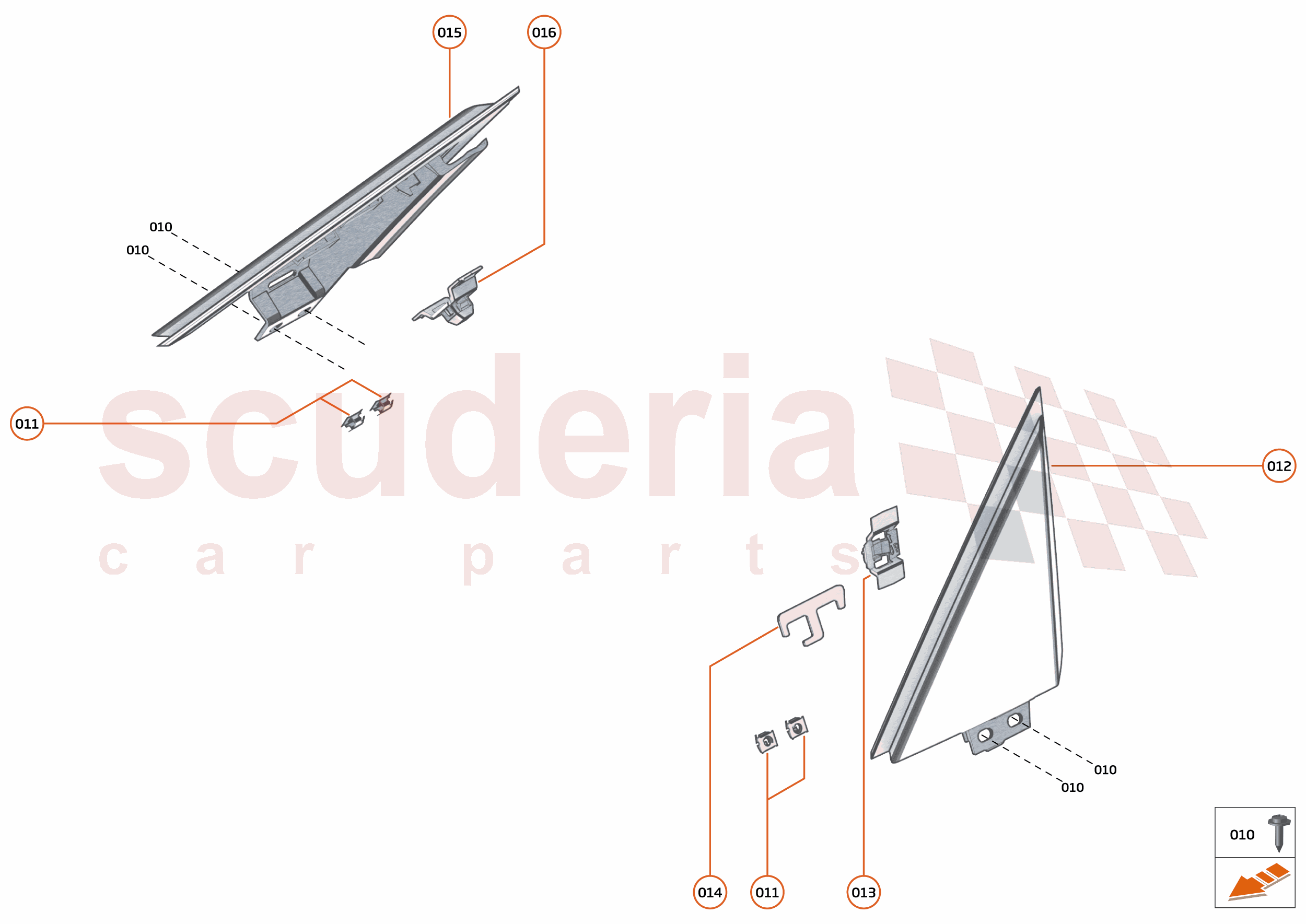 9 - GLAZING CLOSURE - 9.1 - DOOR GLAZING - FIXED of McLaren McLaren McLaren GT
