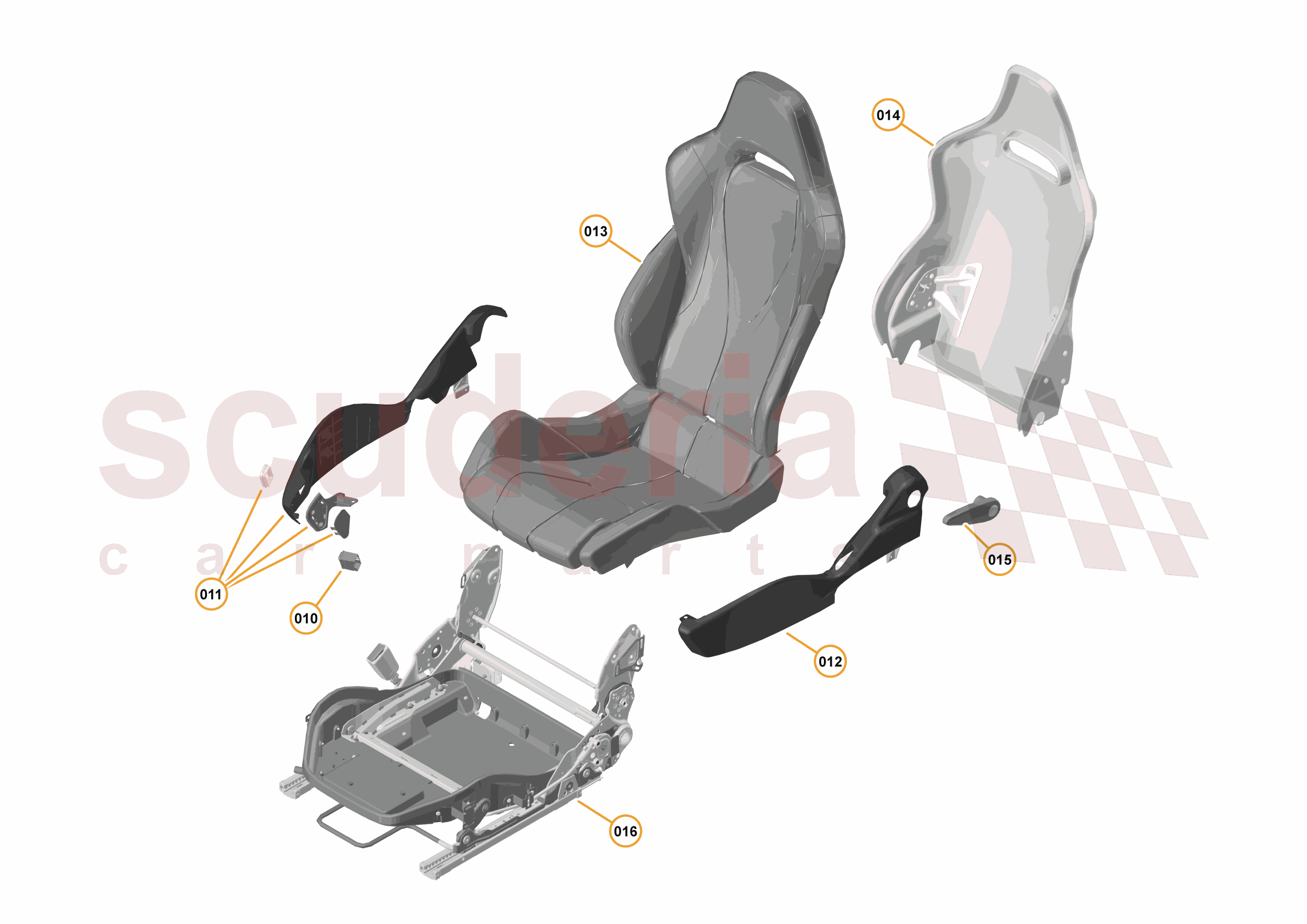 47 - INTERIOR SYSTEMS - 47.12 - SEAT ASSEMBLY - COMPONENTS & HARDWARE - HYBRID of McLaren McLaren McLaren 540C Coupe