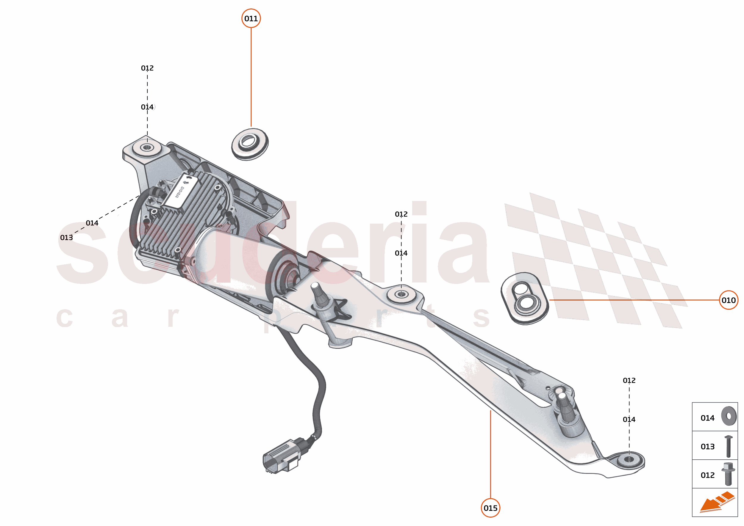 11 - WIPERS & WASHER SYSTEM - 11.3 - WINDSCREEN WIPER LINKAGE of McLaren McLaren McLaren 620R
