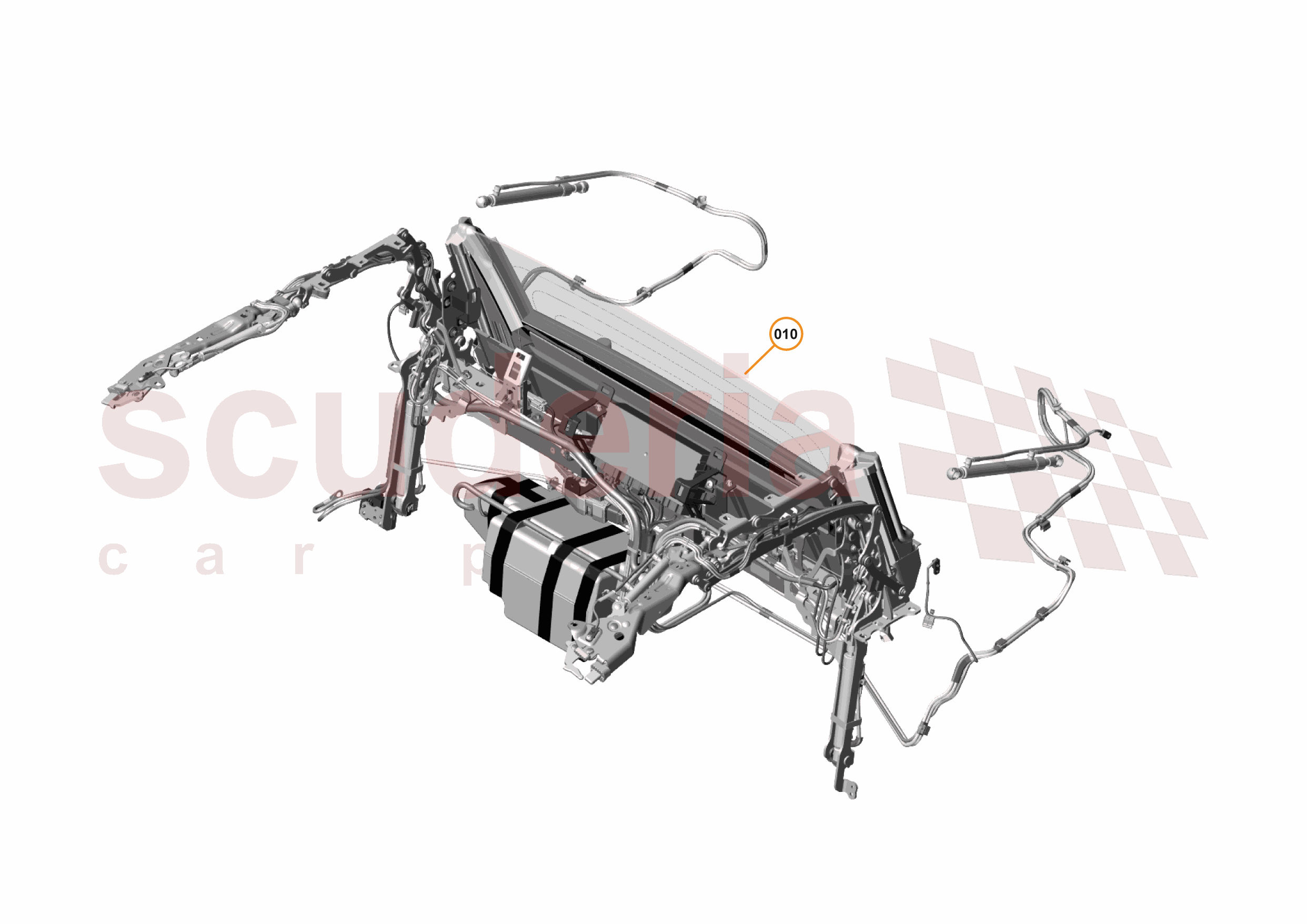 7 - OPENING ROOF SYSTEMS - 7.6 - CONVERTIBLE ROOF ASSEMBLY AND KINEMATIC of McLaren McLaren McLaren 570S Spider