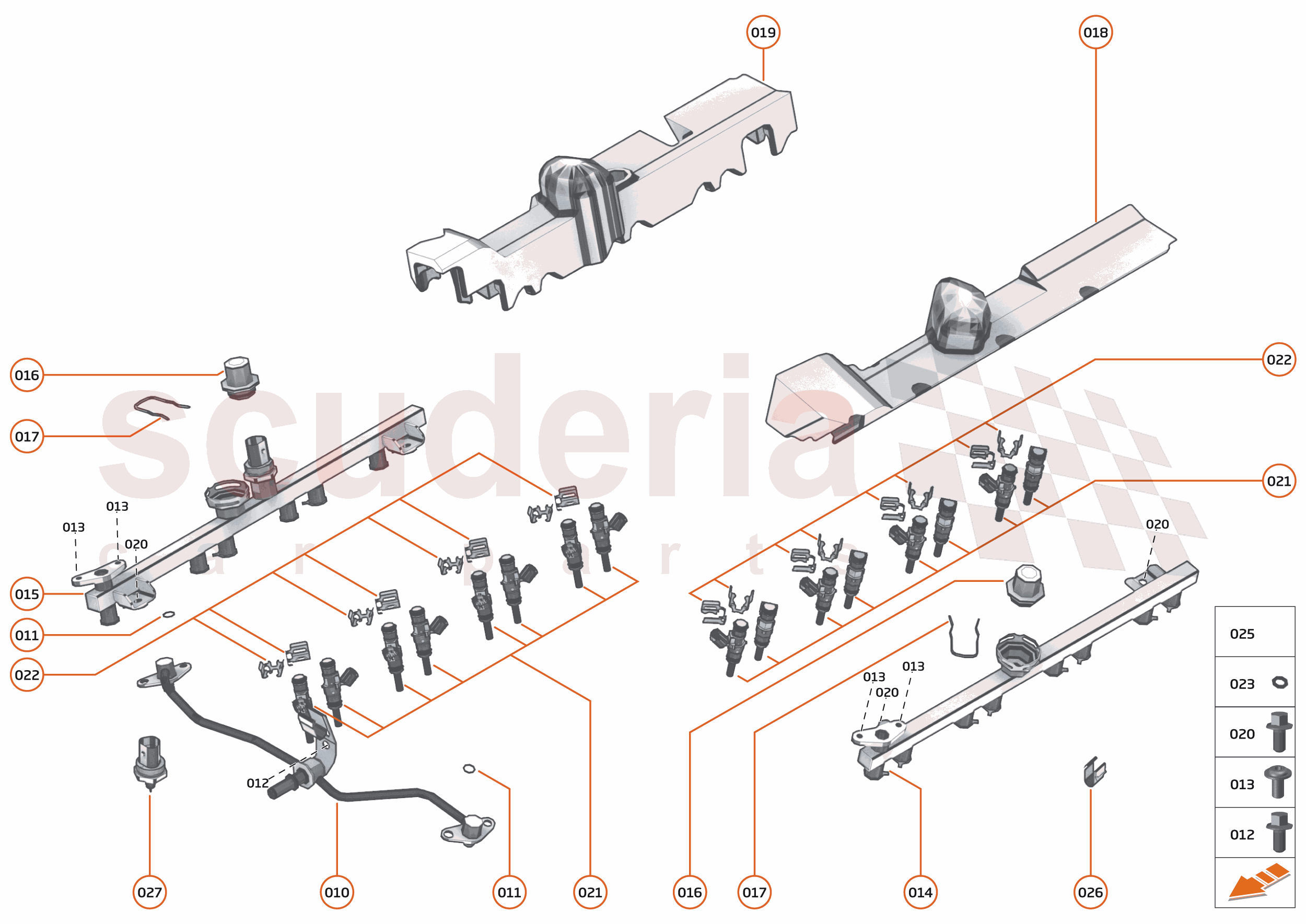 34 - ENGINE - 34.6 - FUEL RAIL & INJECTORS of McLaren McLaren McLaren 720S Coupe