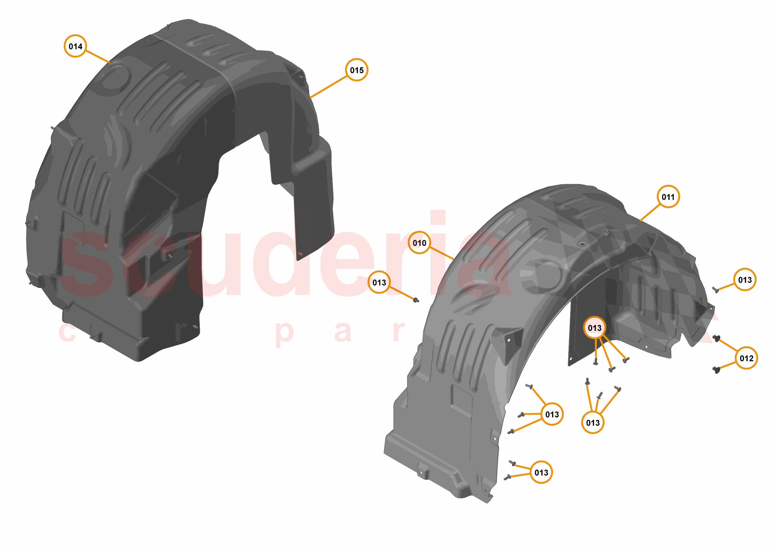 15 - LINERS & NVH - 15.2 - REAR WHEELARCH LINERS of McLaren McLaren McLaren 720S Coupe