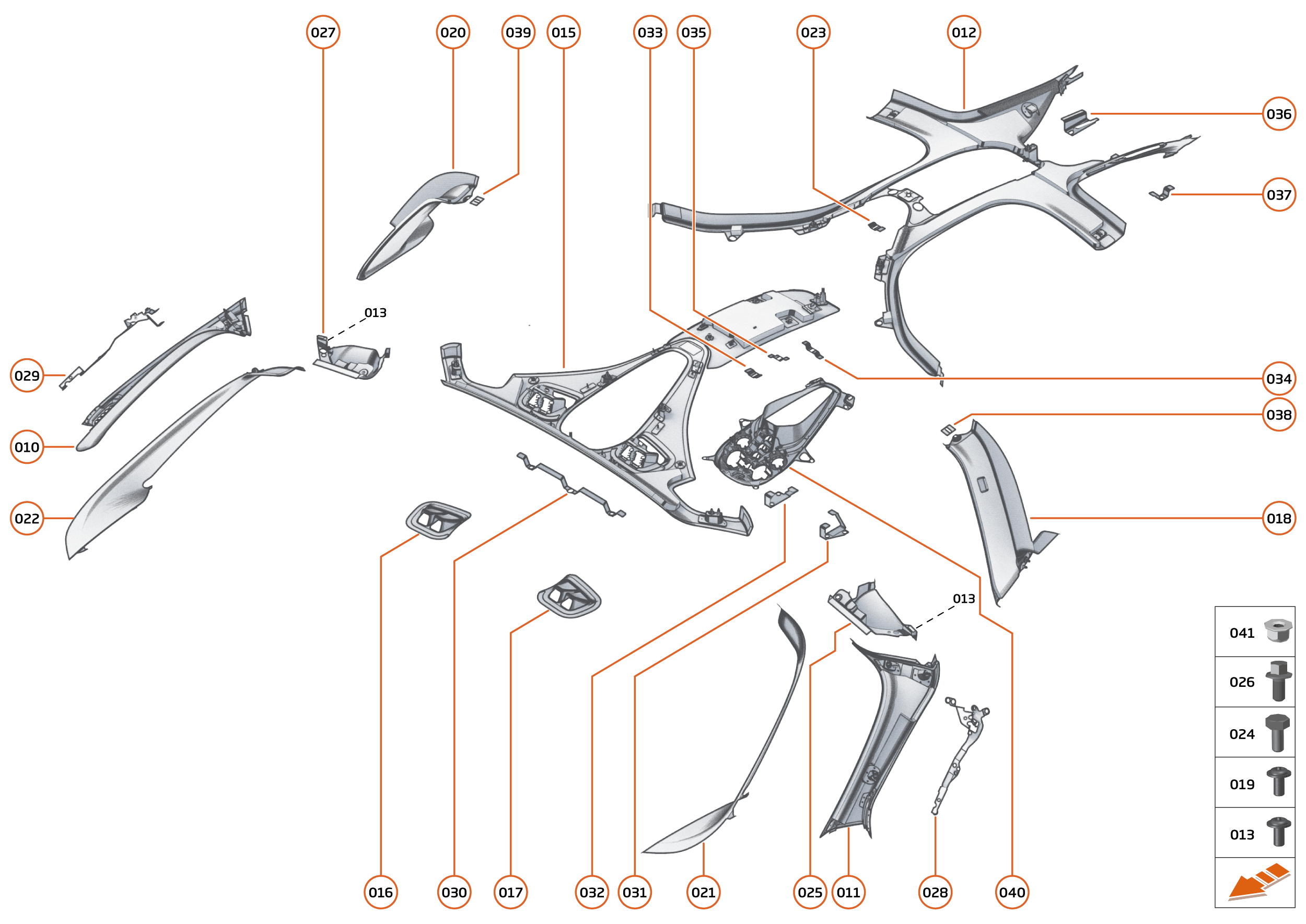 44 - INTERIOR SYSTEMS - 44.5 - UPPER TRIM of McLaren McLaren Ultimate Series McLaren Speedtail