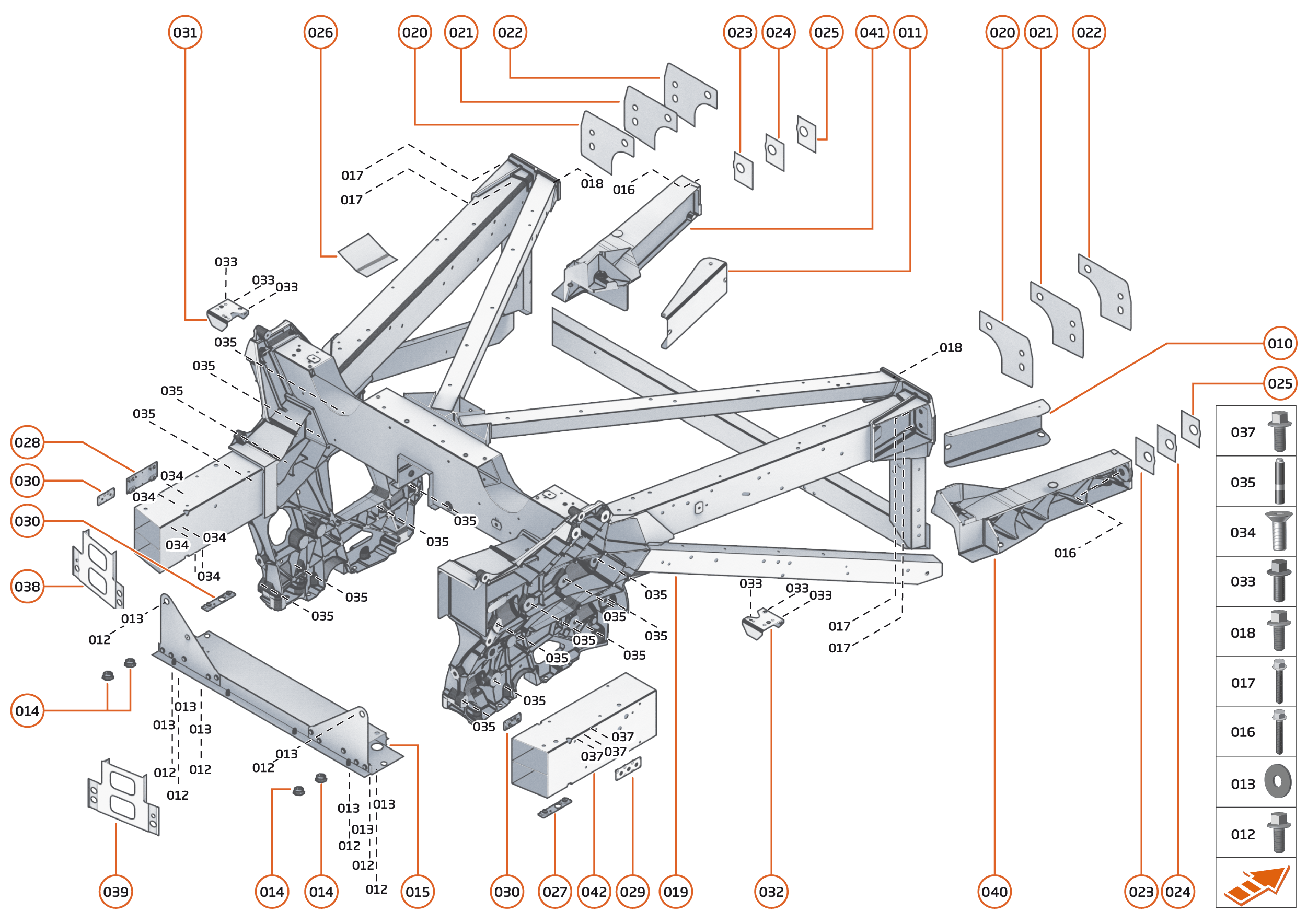 3 - REAR STRUCTURES - 3.1 - REAR FRAME of McLaren McLaren Ultimate Series McLaren Senna GTR