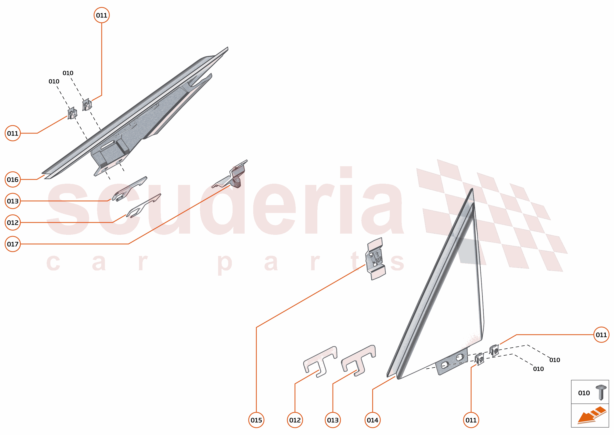 9 - GLAZING - 9.1 - DOOR GLAZING - FIXED of McLaren McLaren McLaren 600LT Spider