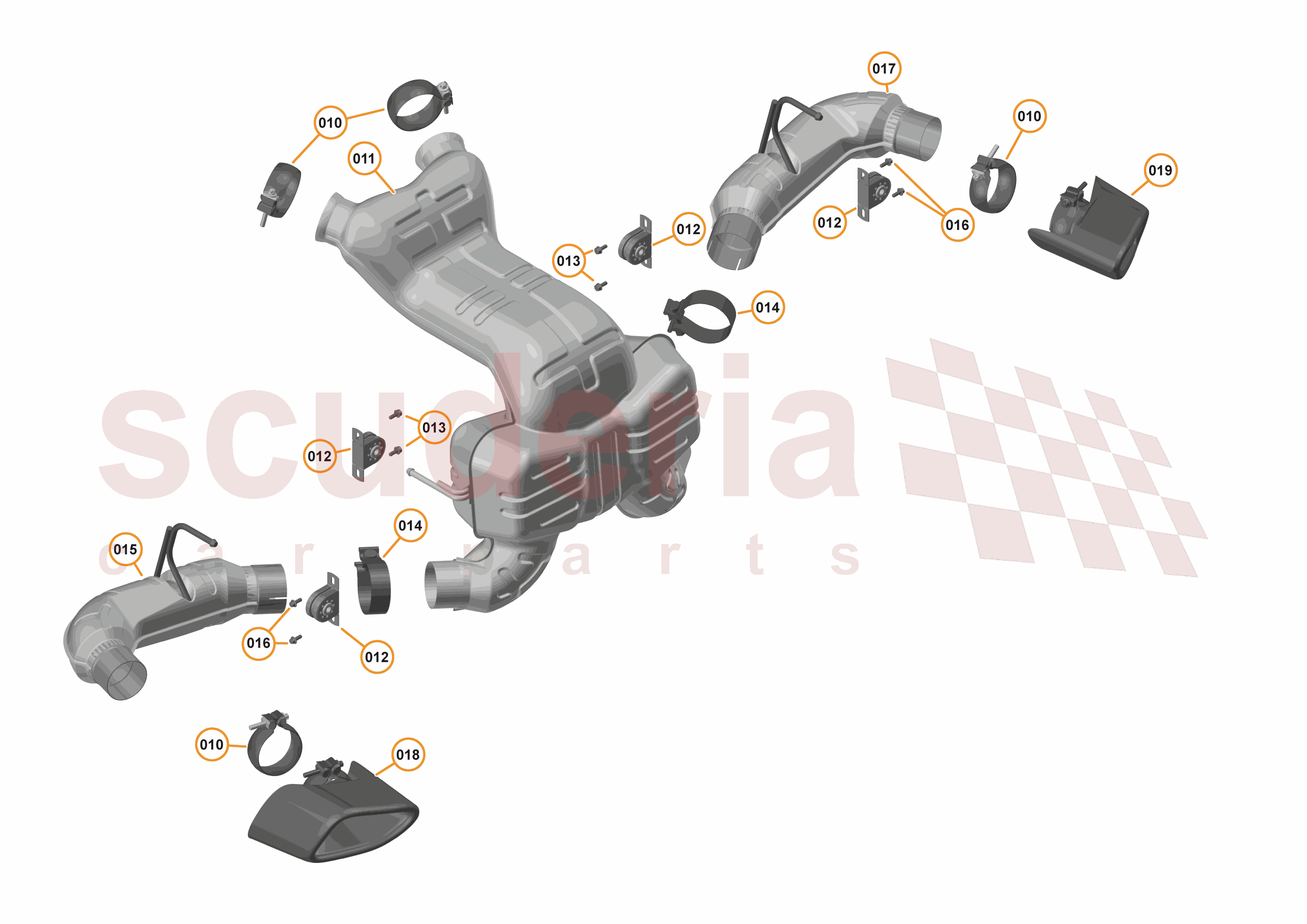 42 - EXHAUST - 42.2 - MUFFLER & TAIL PIPES of McLaren McLaren McLaren 540C Coupe