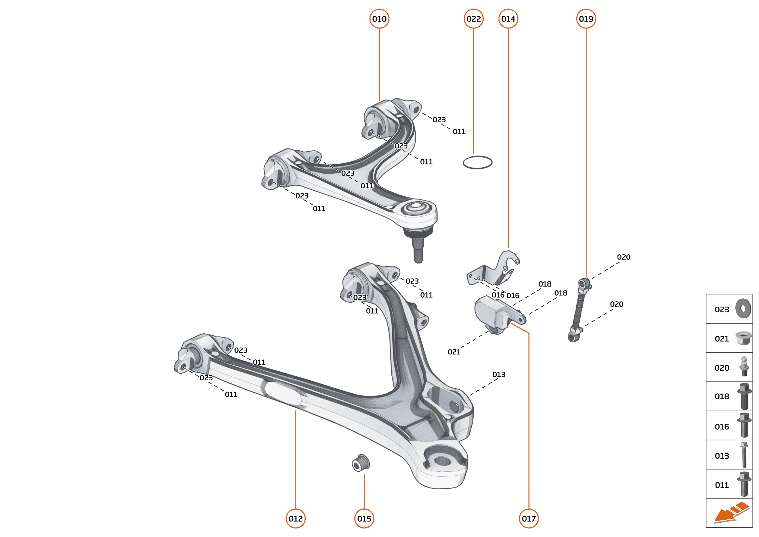 16 - SUSPENSION - 16.6 - TRANSVERSE LINKS REAR of McLaren McLaren Ultimate Series McLaren Elva